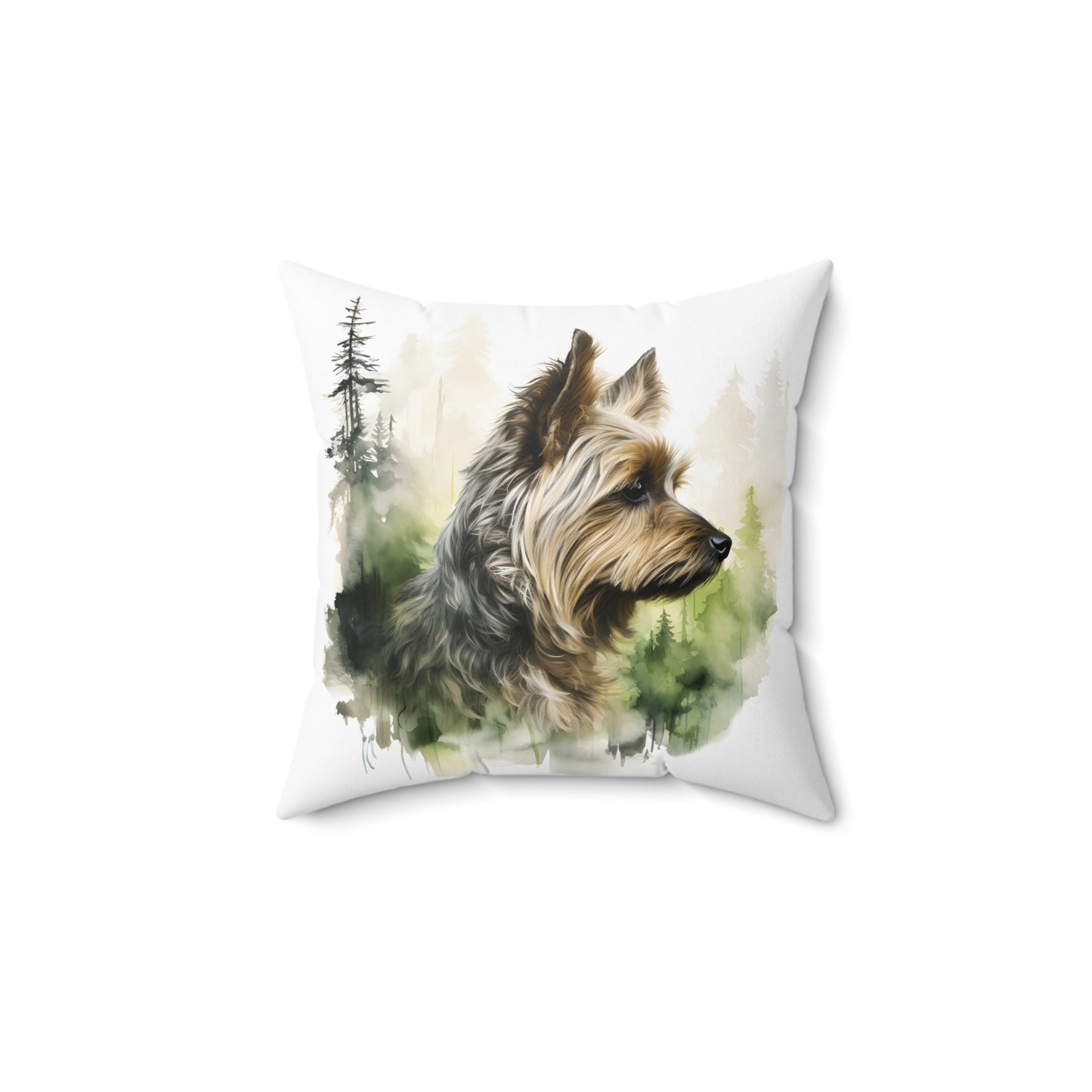 Watercolor Yorkshire Terrier Accent Pillow