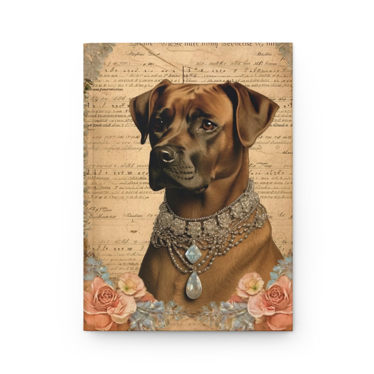 Hardcover Journal Notebook - Swanky Mutts in Jewels