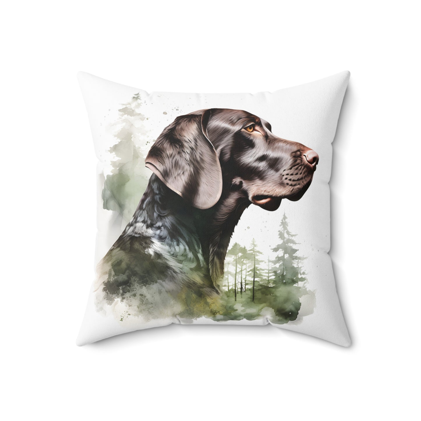 Watercolor German Shorthaired Pointer Accent Pillow