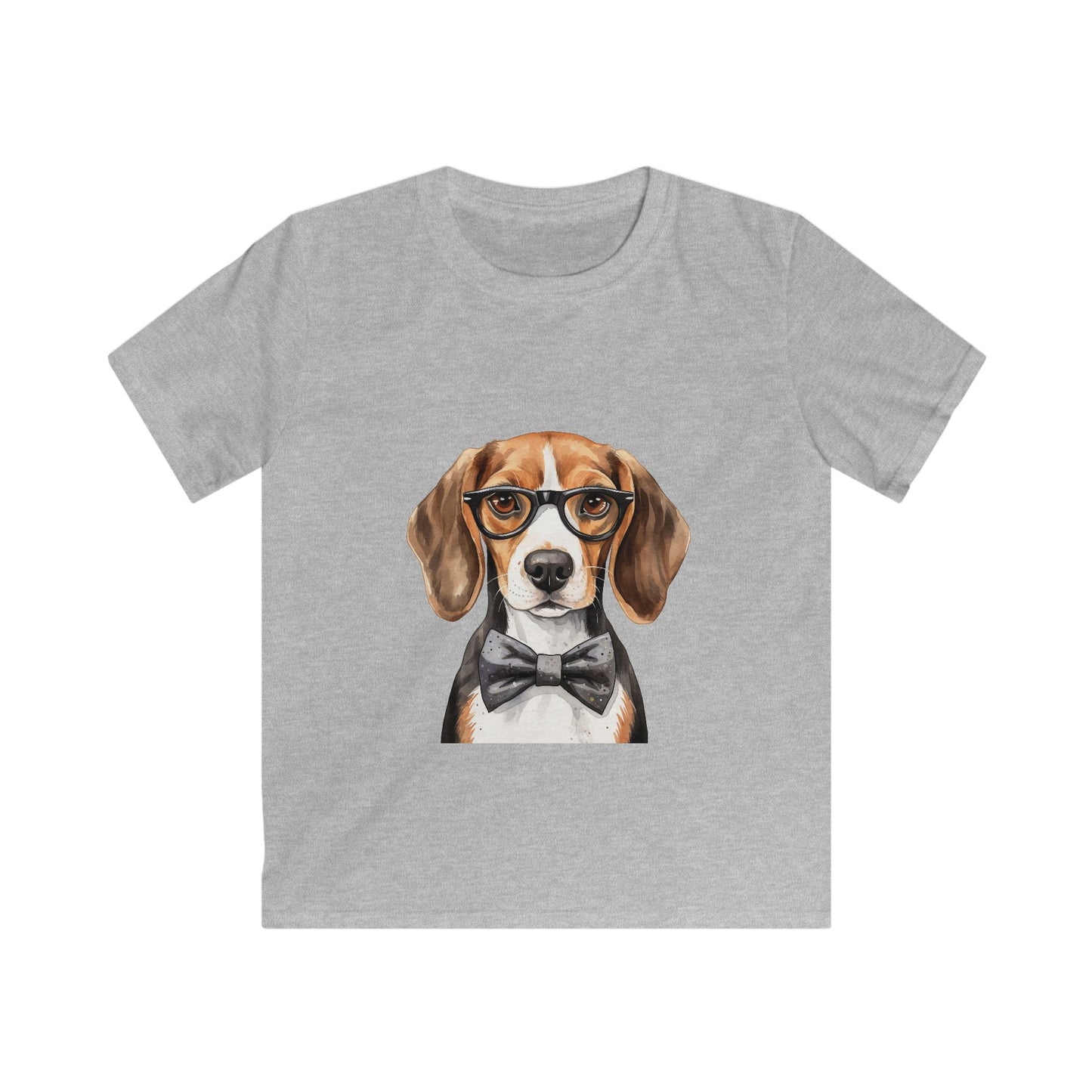 Kids Softstyle T- Shirt - Beagle in a Bow Tie