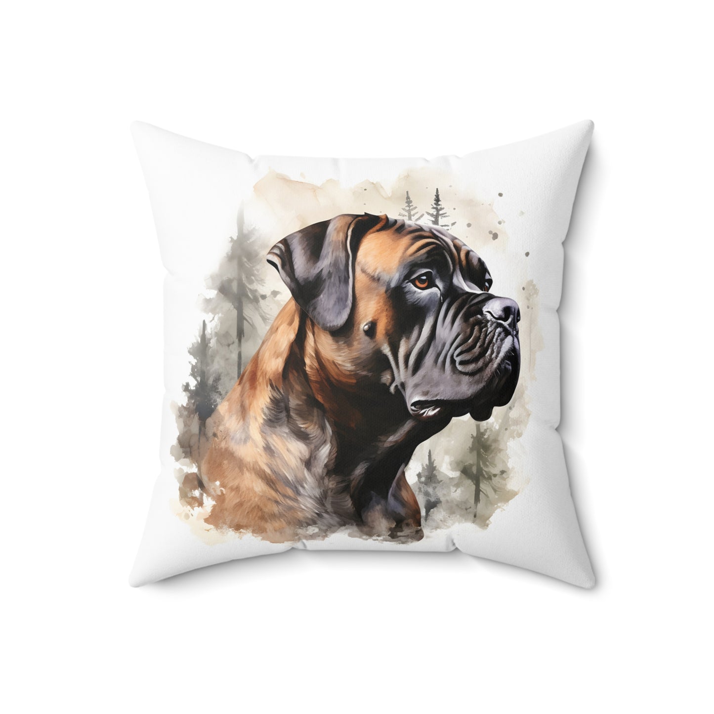 Watercolor Mastiff Accent Pillow