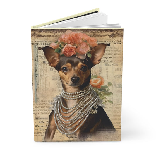 Hardcover Journal Notebook - Swanky Mutts in Jewels