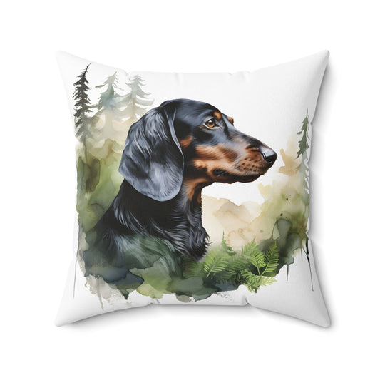 Watercolor Dachshund Accent Pillow