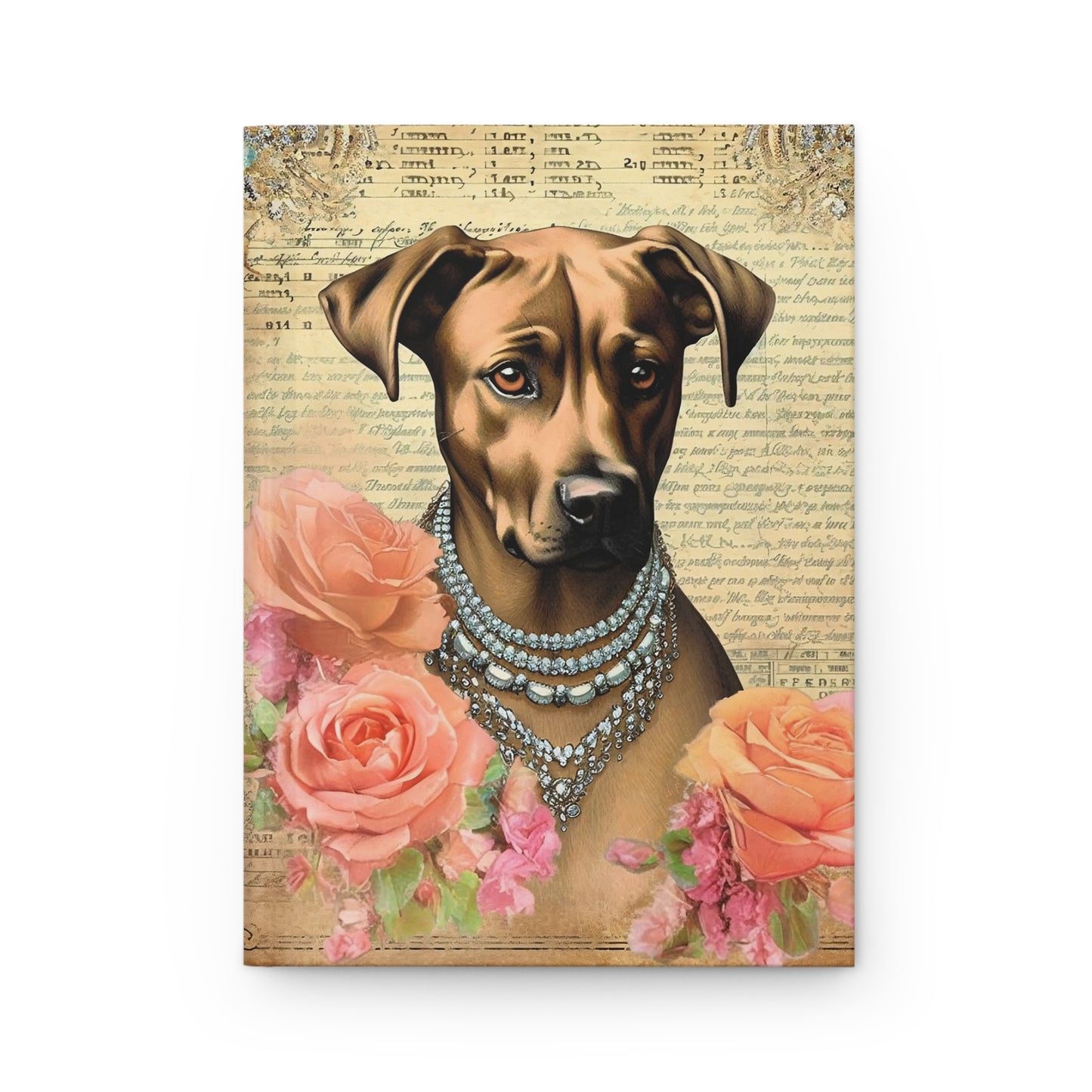 Hardcover Journal Notebook - Swanky Mutts in Jewels