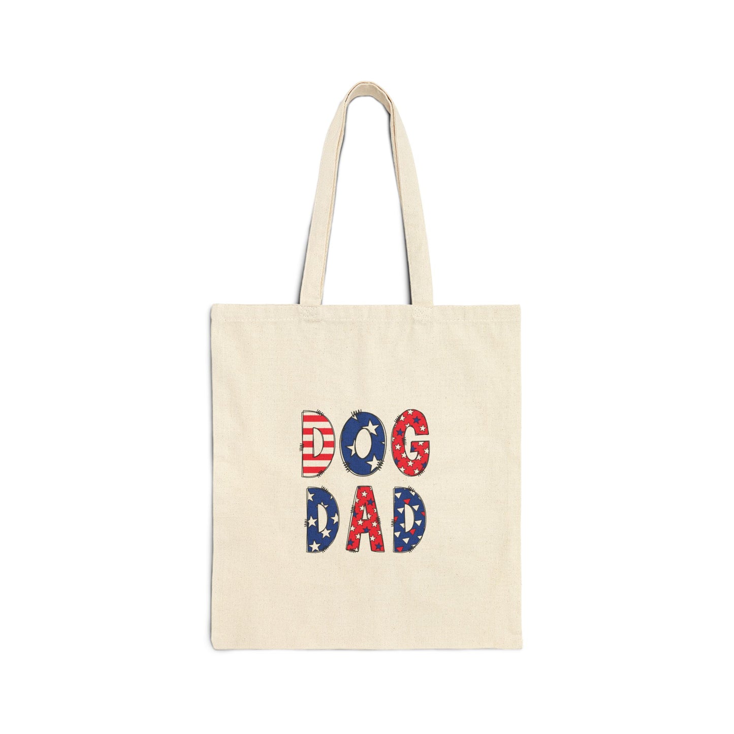 'Dog Dad' Cotton Canvas Tote Bag