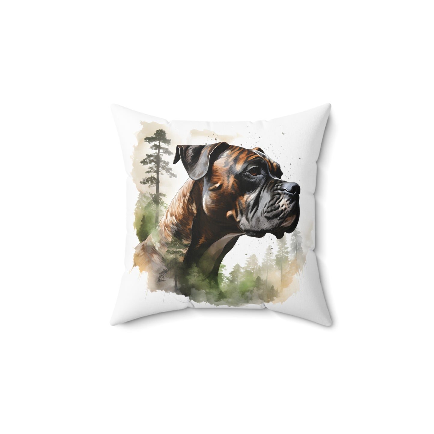 Watercolor Boxer Accent Pillow