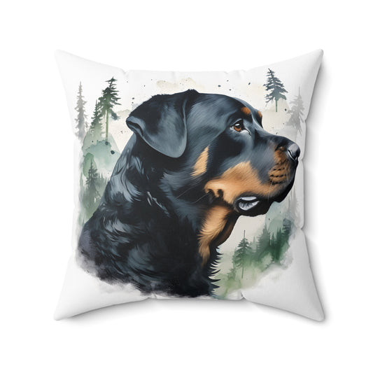 Watercolor Rottweiler Accent Pillow