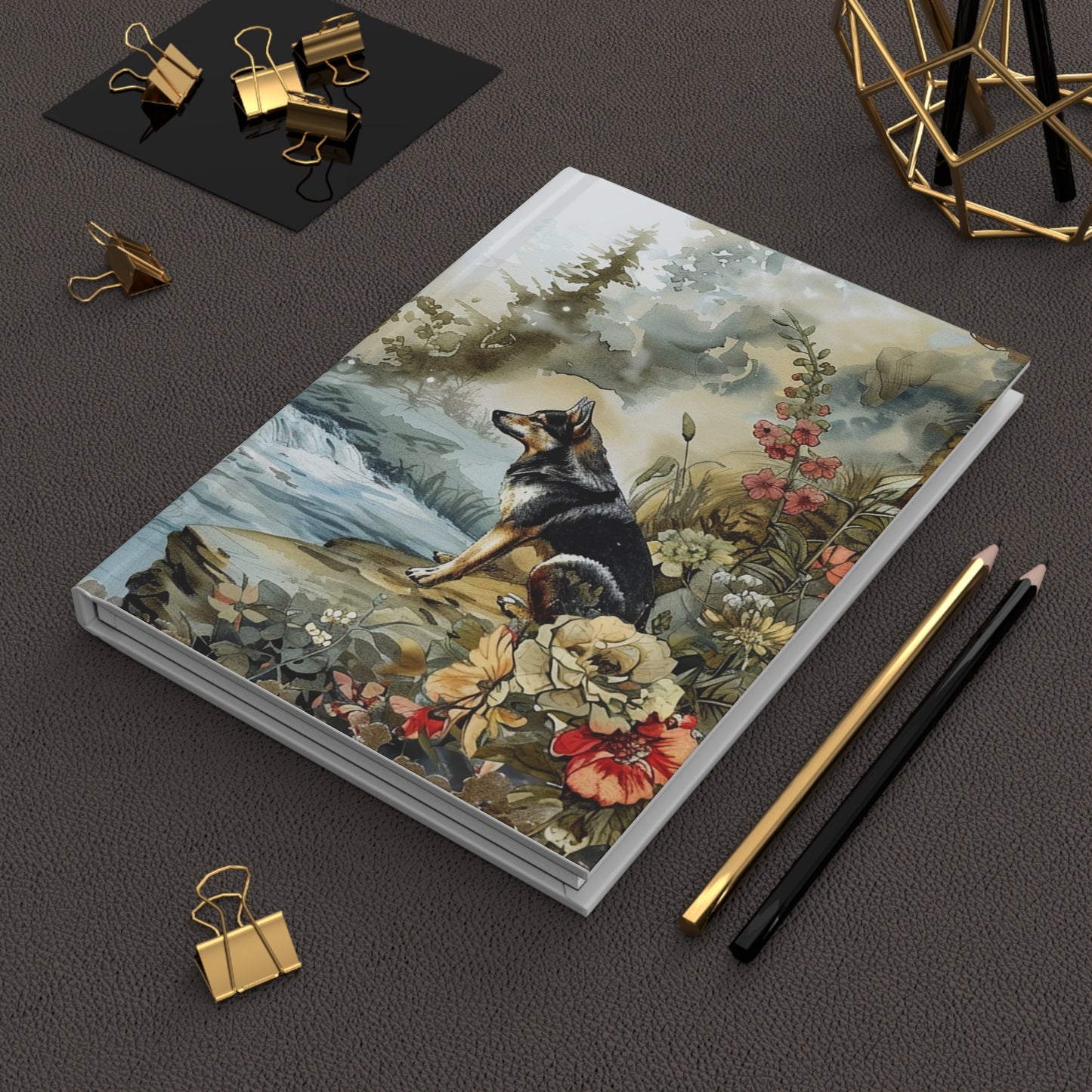 Hardcover Journal Notebook - River Dog