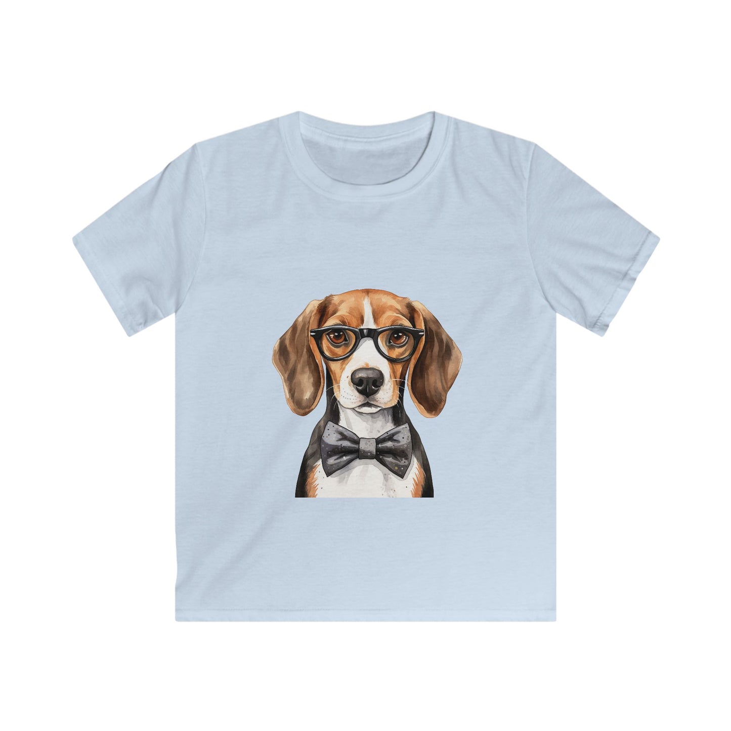 Kids Softstyle T- Shirt - Beagle in a Bow Tie