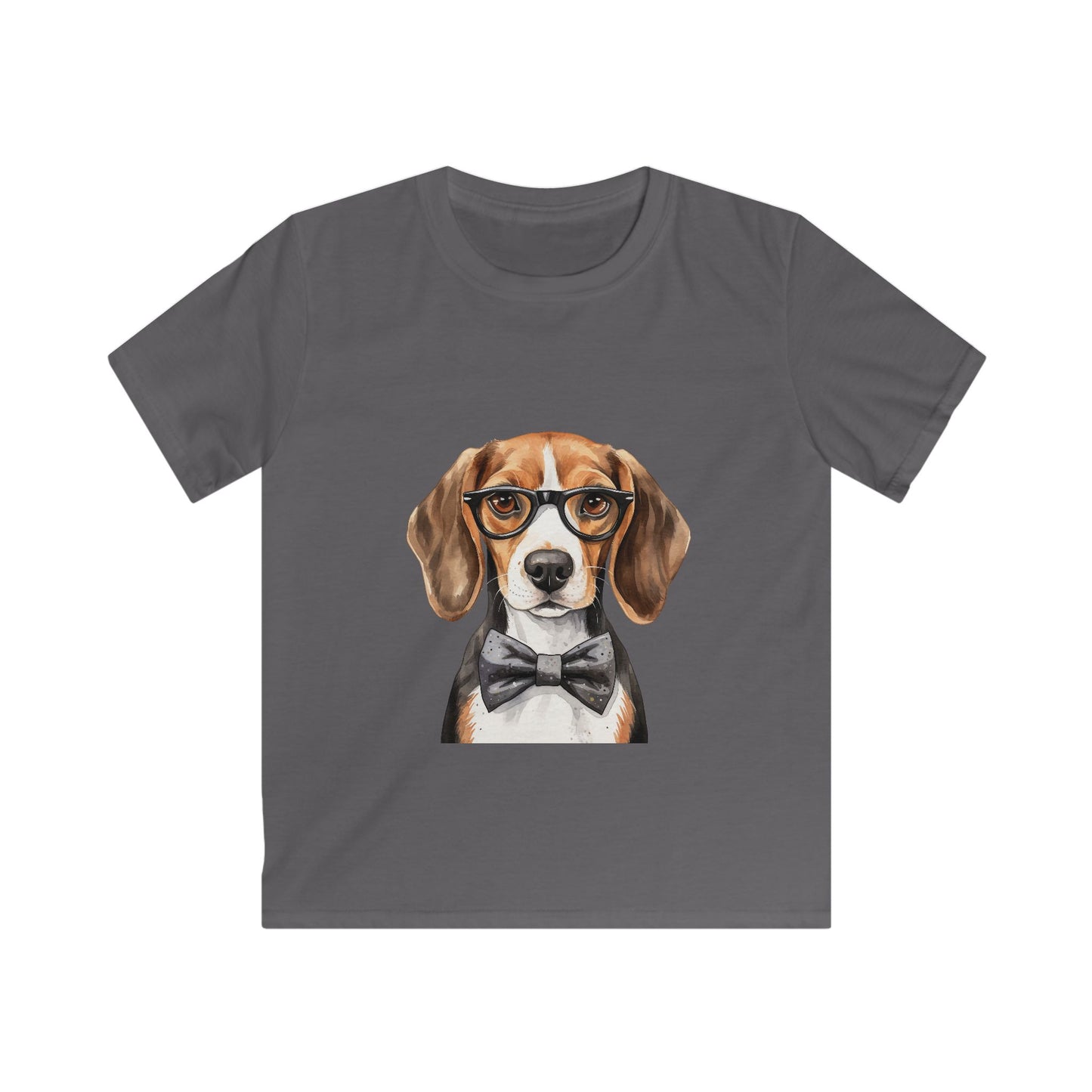 Kids Softstyle T- Shirt - Beagle in a Bow Tie