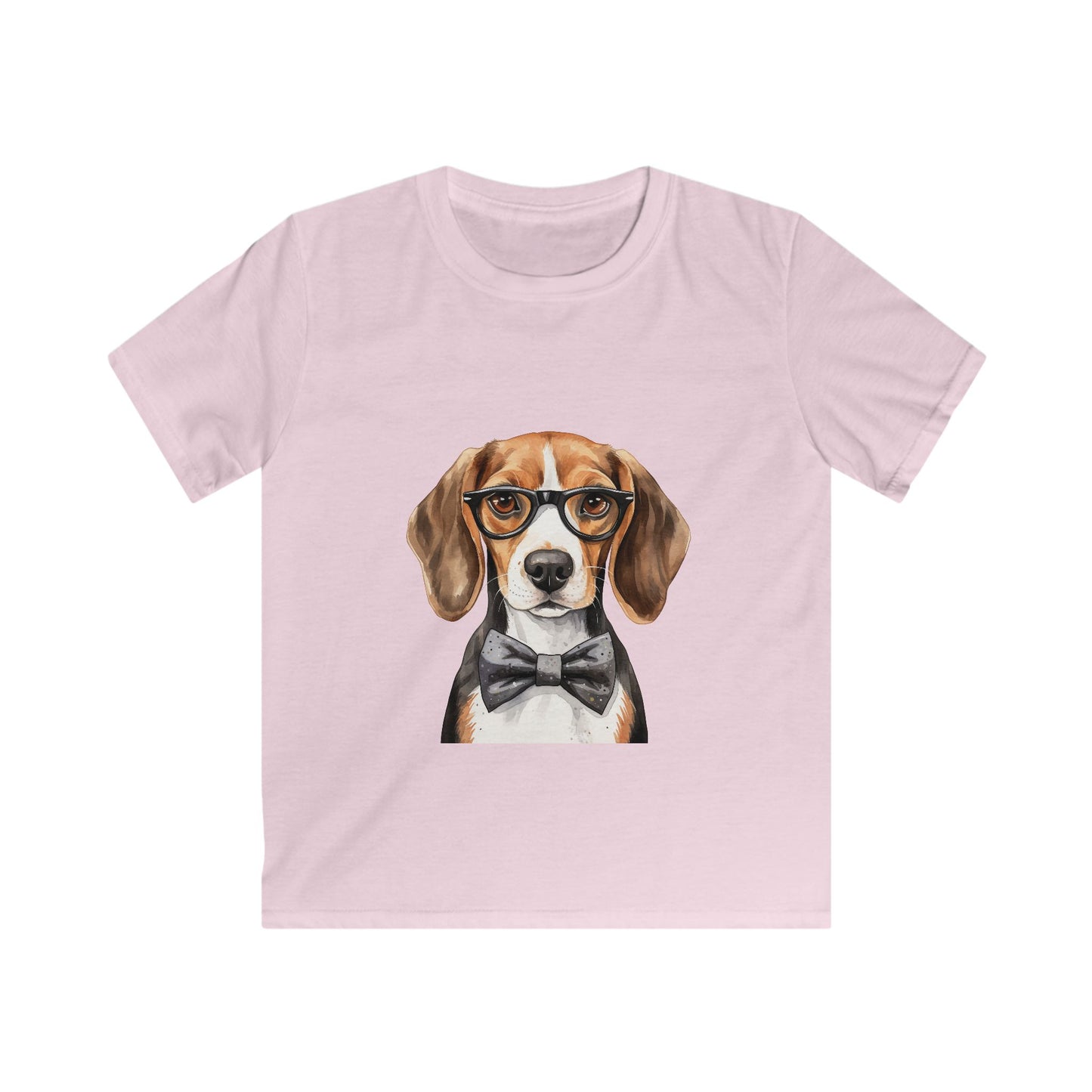 Kids Softstyle T- Shirt - Beagle in a Bow Tie