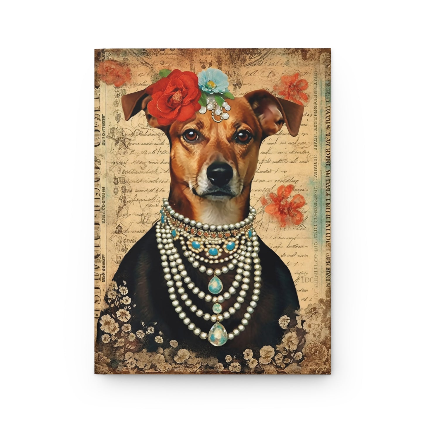 Hardcover Journal Notebook - Swanky Mutts in Jewels