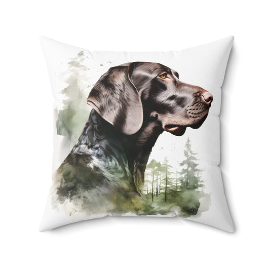 Watercolor German Shorthaired Pointer Accent Pillow