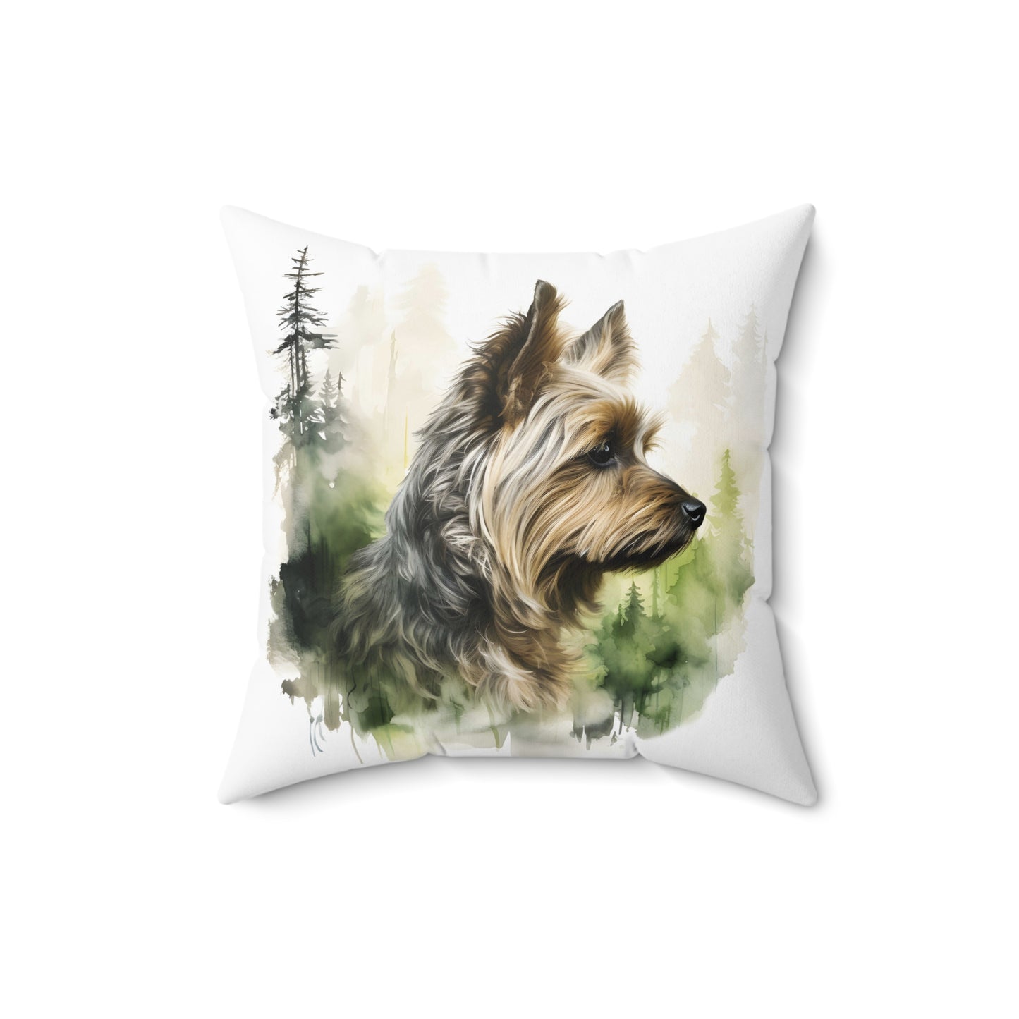 Watercolor Yorkshire Terrier Accent Pillow