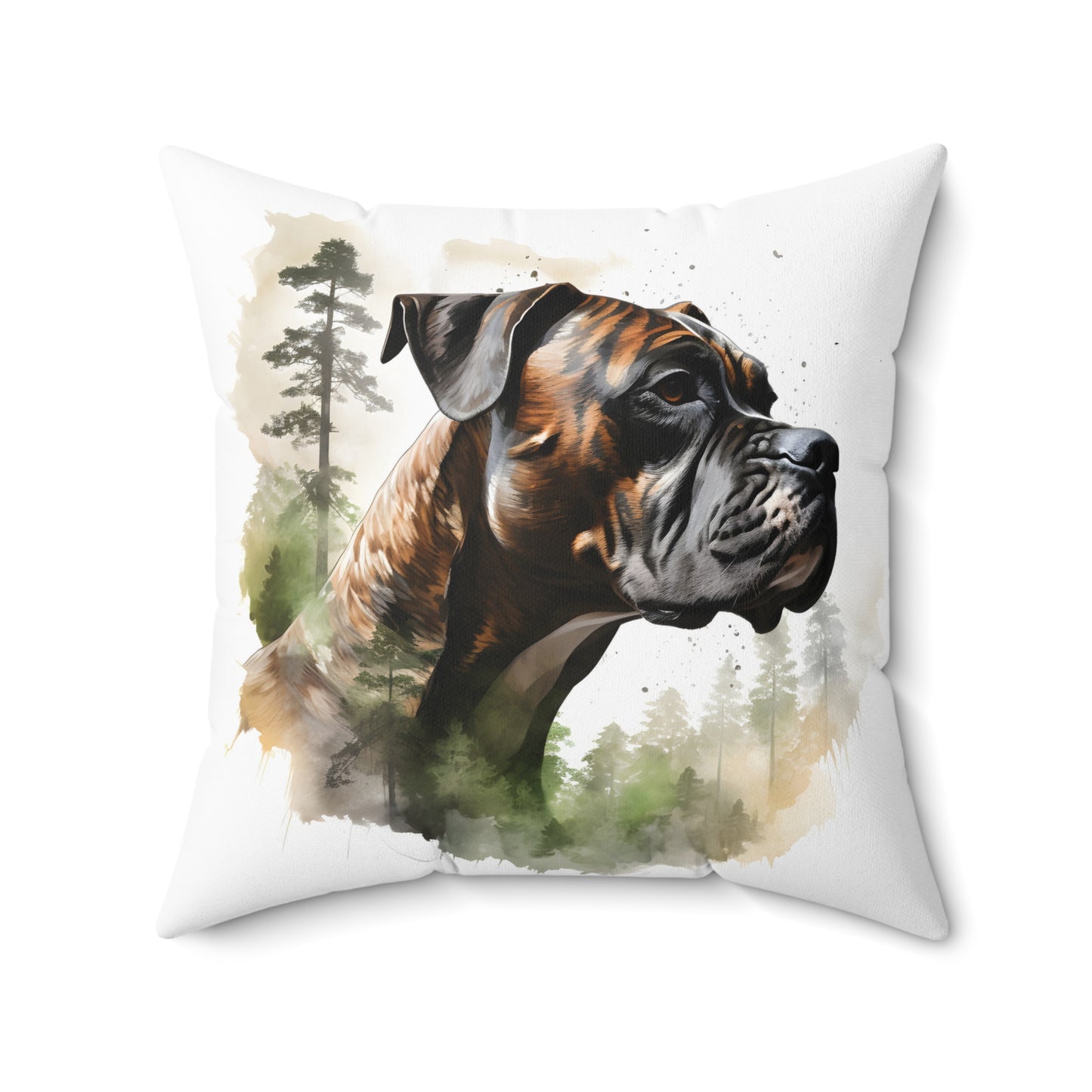 Watercolor Boxer Accent Pillow