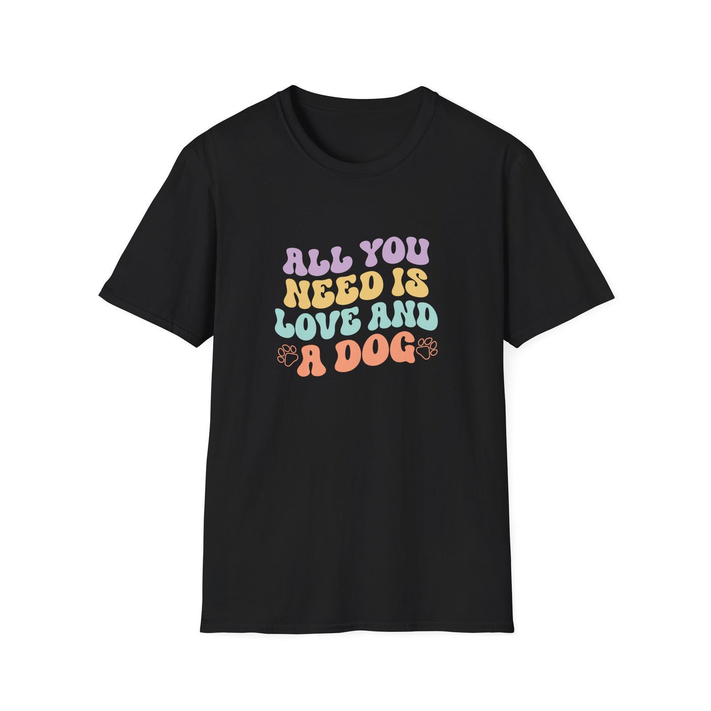 Dog Lover's Softstyle T-Shirt - All You Need is Love and a Dog