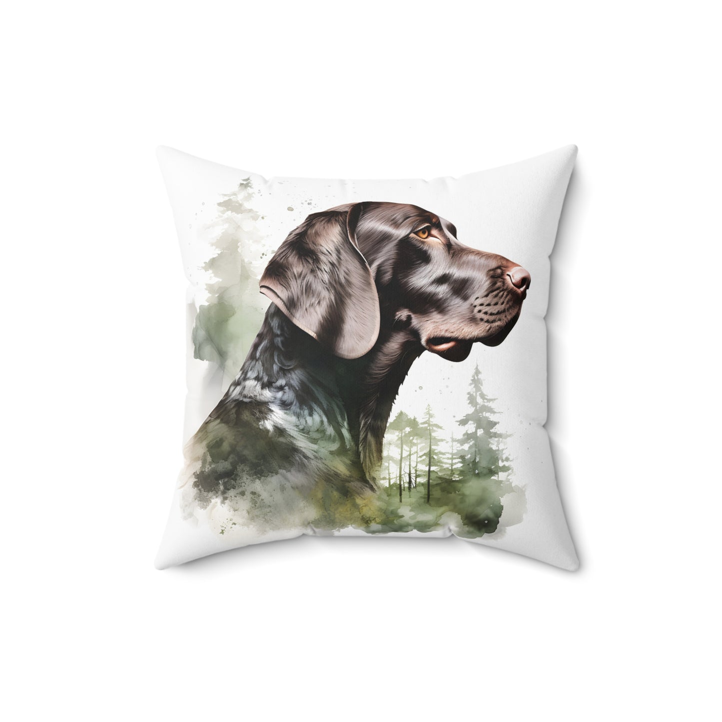 Watercolor German Shorthaired Pointer Accent Pillow