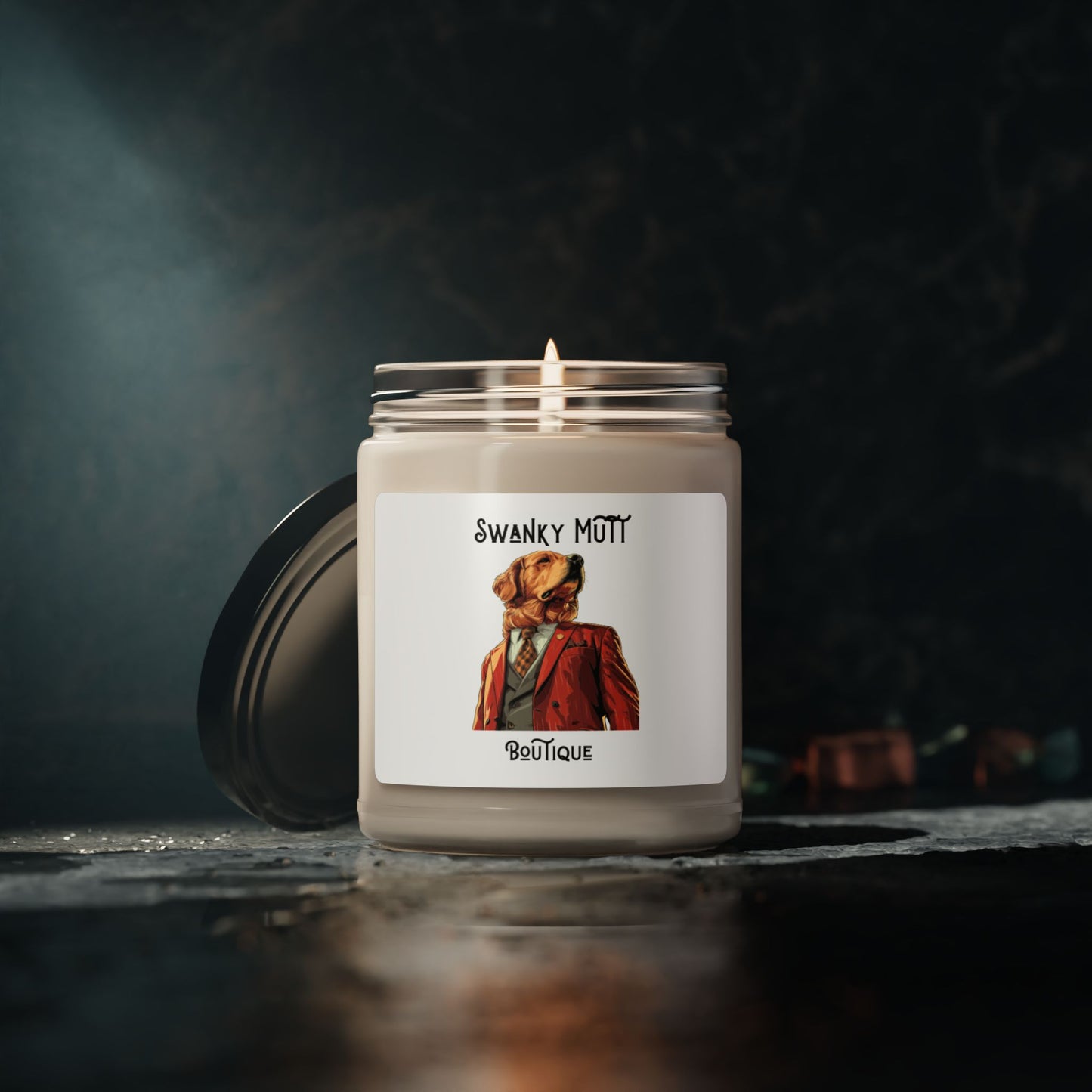 Scented Soy Candle, 9oz "Swanky Mutt Boutique"