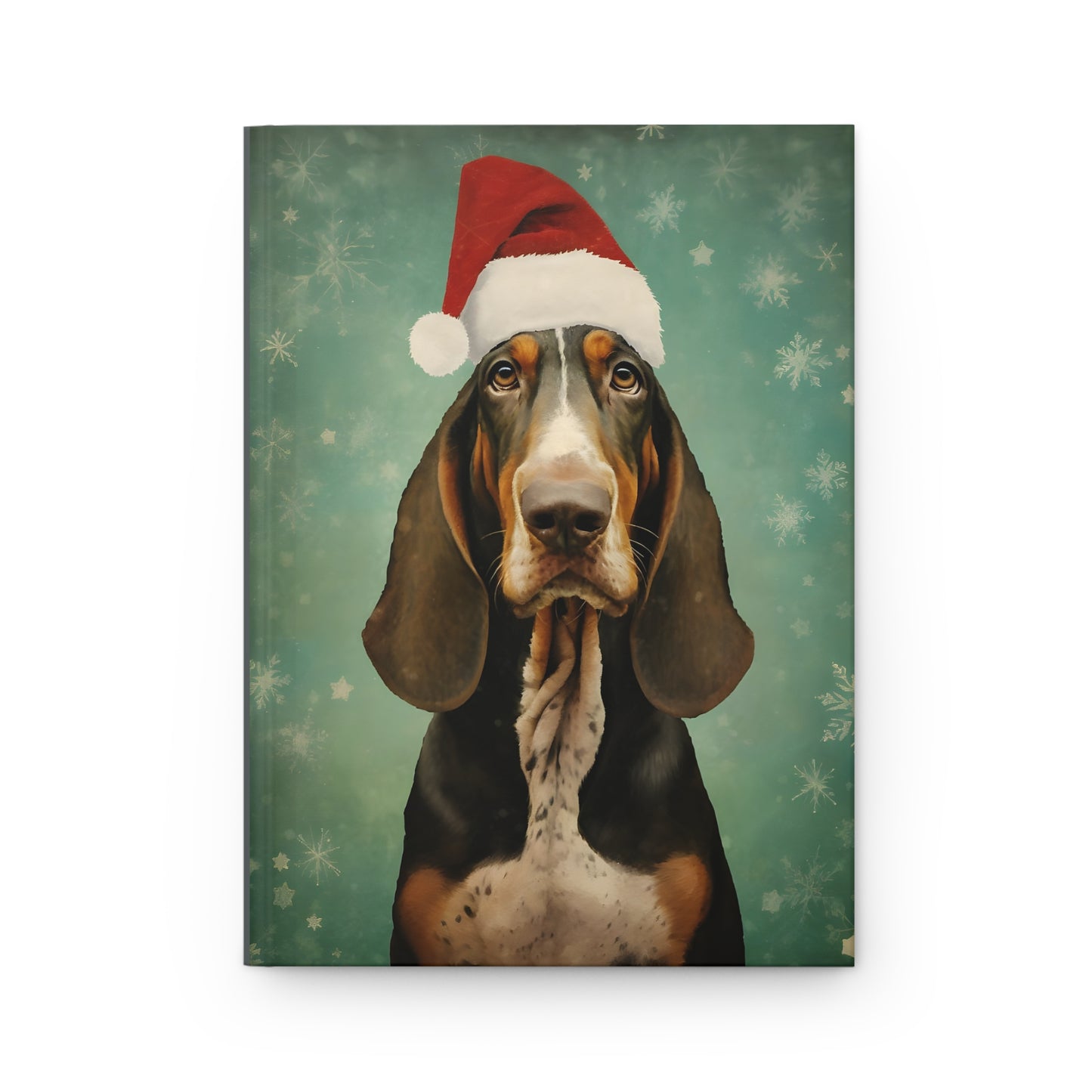 Quirky Christmas Hound - Hardcover Journal Notebook