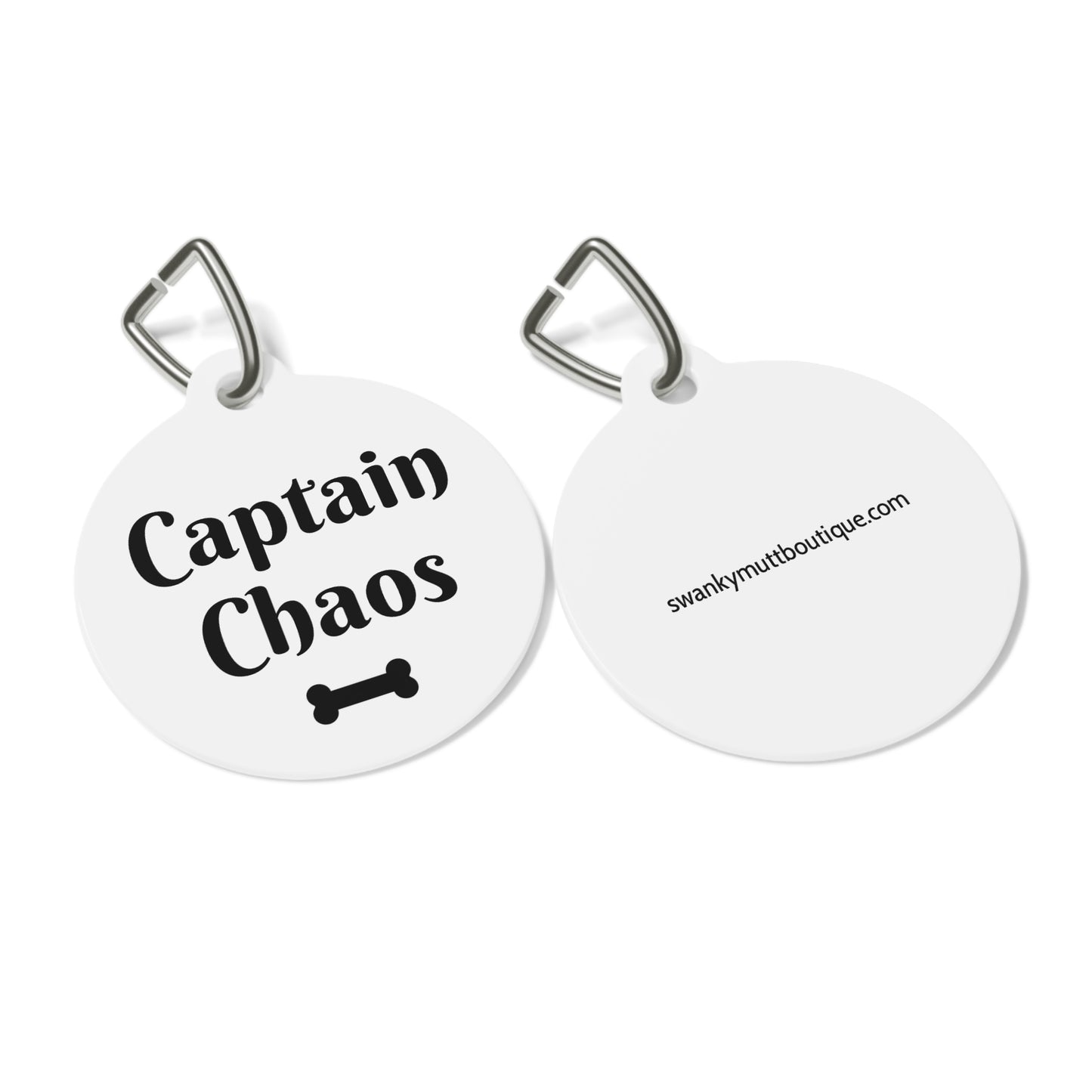 Funny Dog Tag "Captain Chaos" (1 inch)