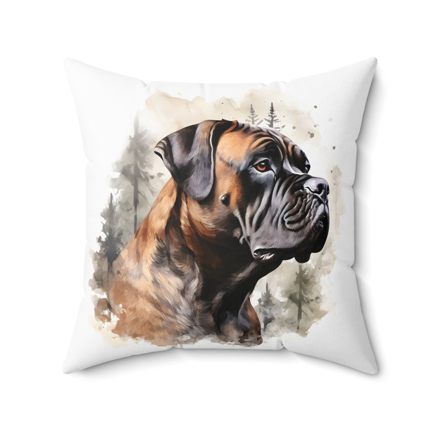 Watercolor Mastiff Accent Pillow