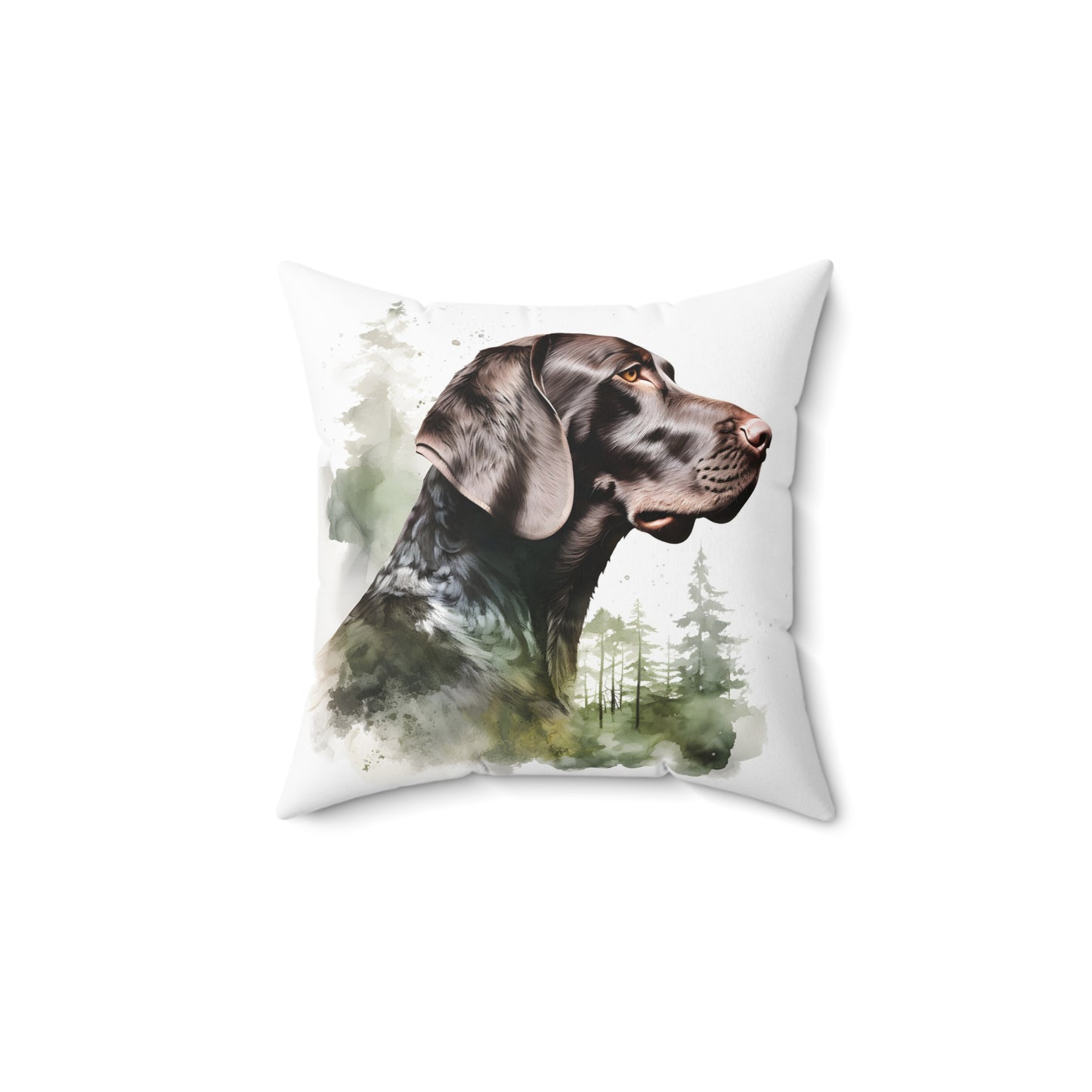 Watercolor German Shorthaired Pointer Accent Pillow