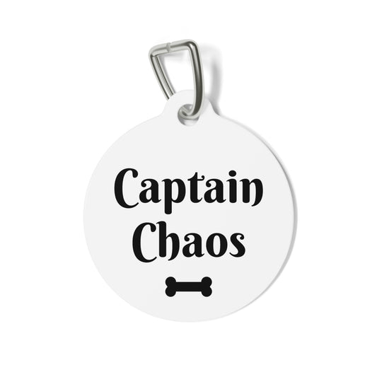 Funny Dog Tag "Captain Chaos" (1 inch)