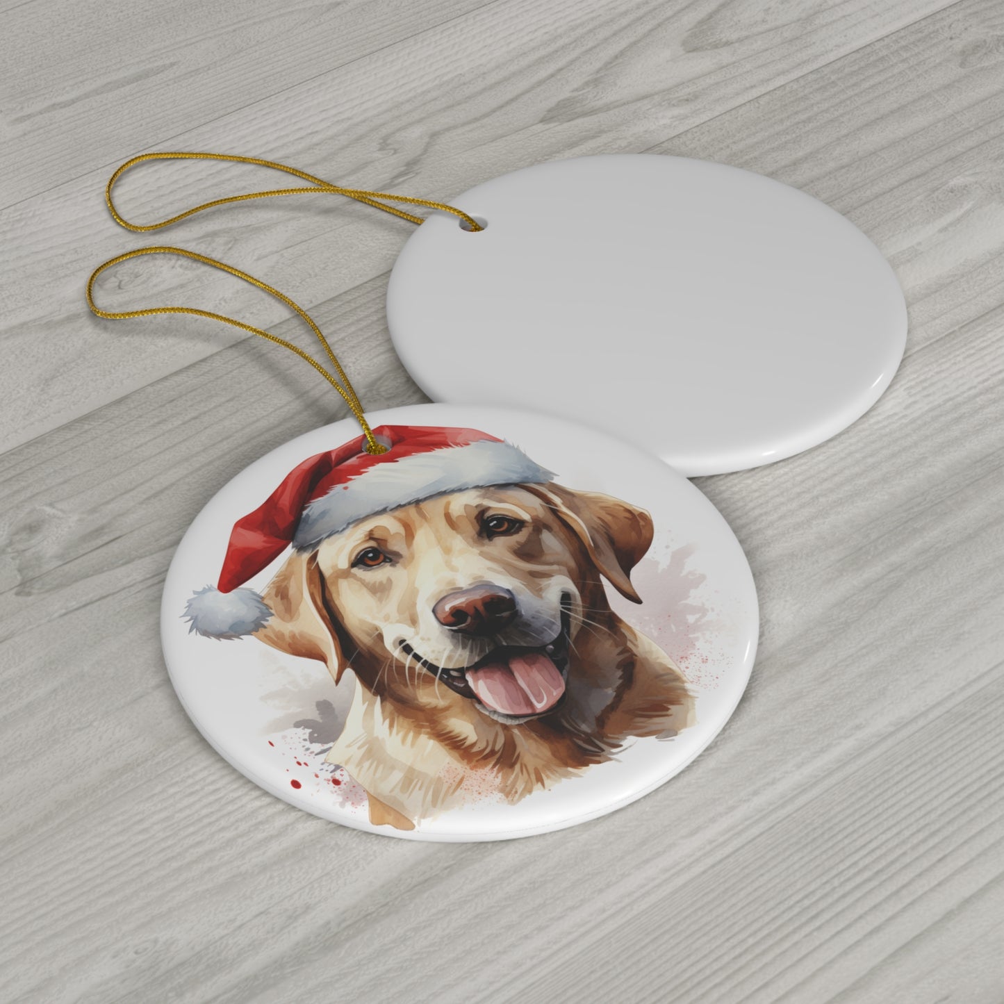 Christmas Ornament - Labrador Retriever in Santa Hat