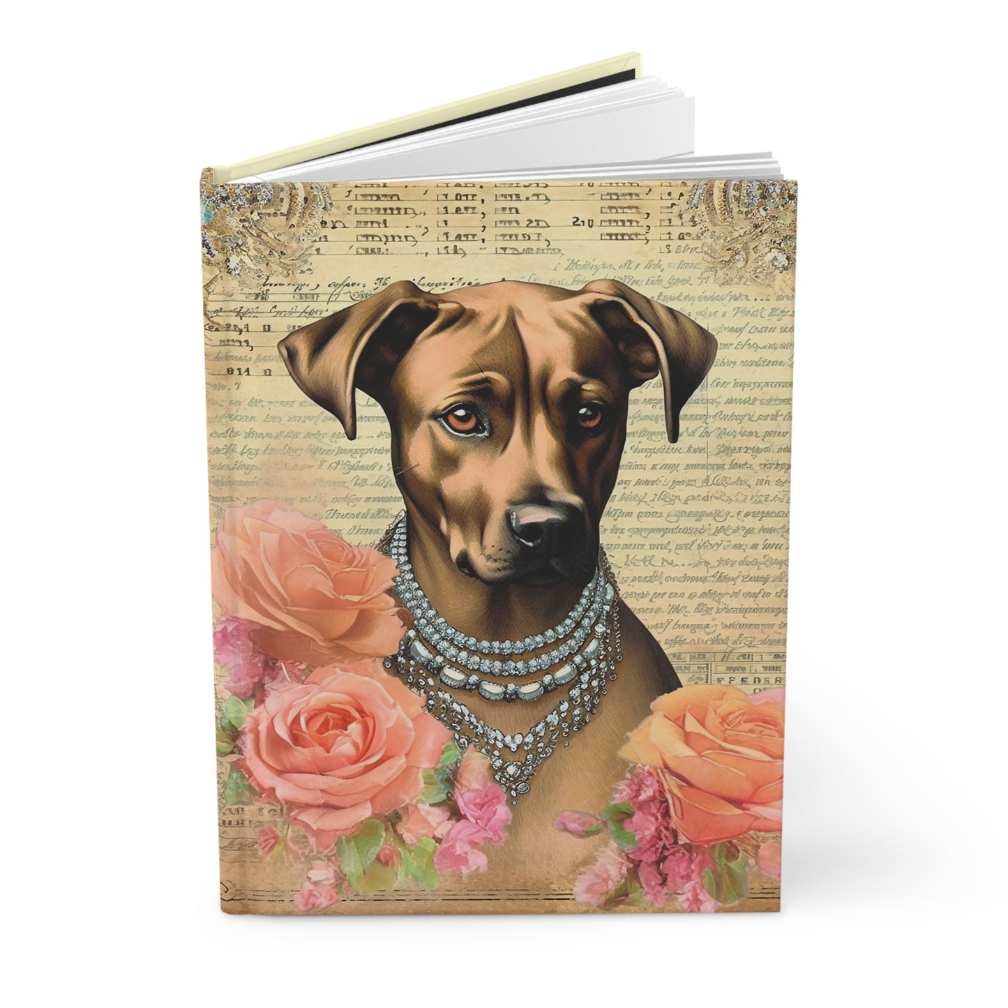 Hardcover Journal Notebook - Swanky Mutts in Jewels