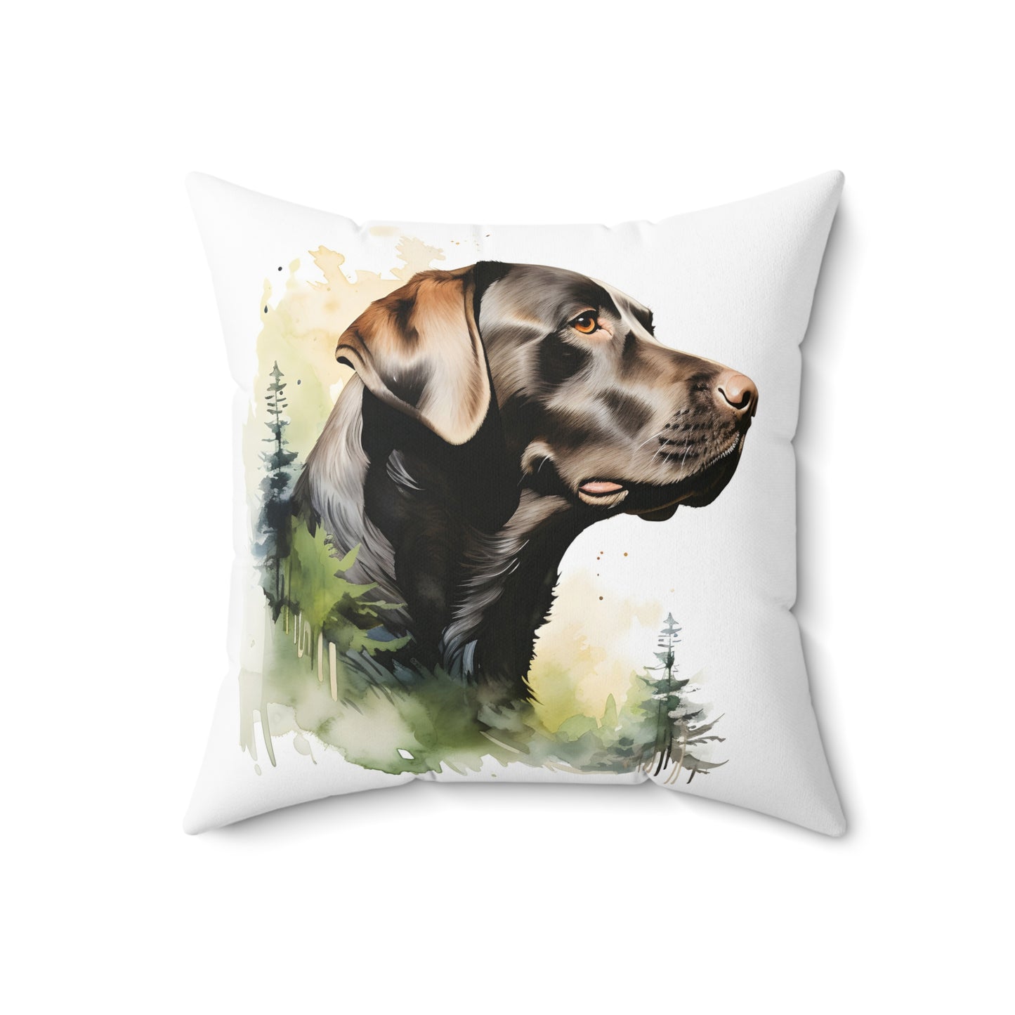 Watercolor Labrador Retriever Accent Pillow