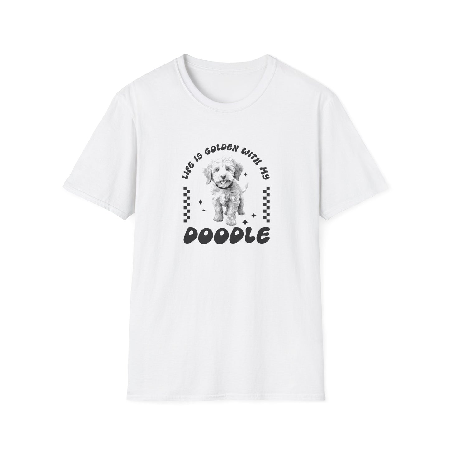 Dog Lover's Softstyle T-Shirt - Life is Golden with my Doodle