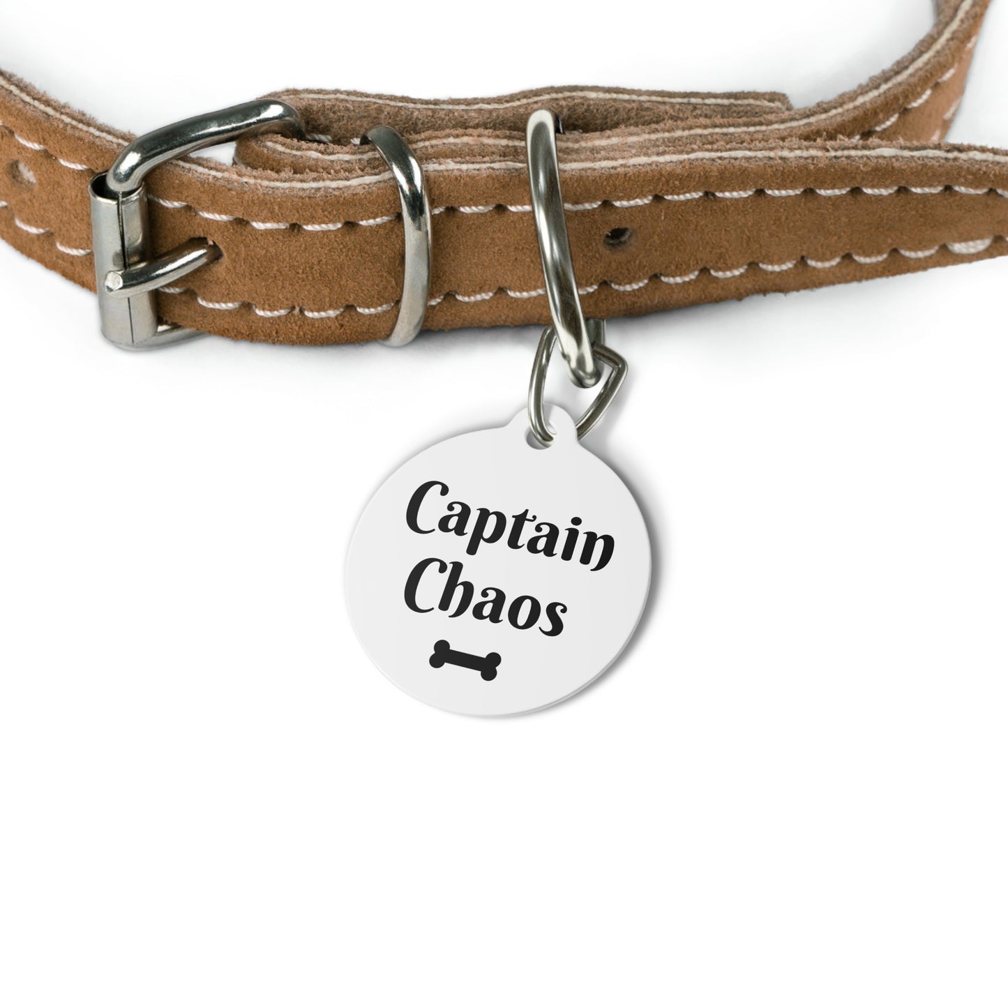 Funny Dog Tag "Captain Chaos" (1 inch)