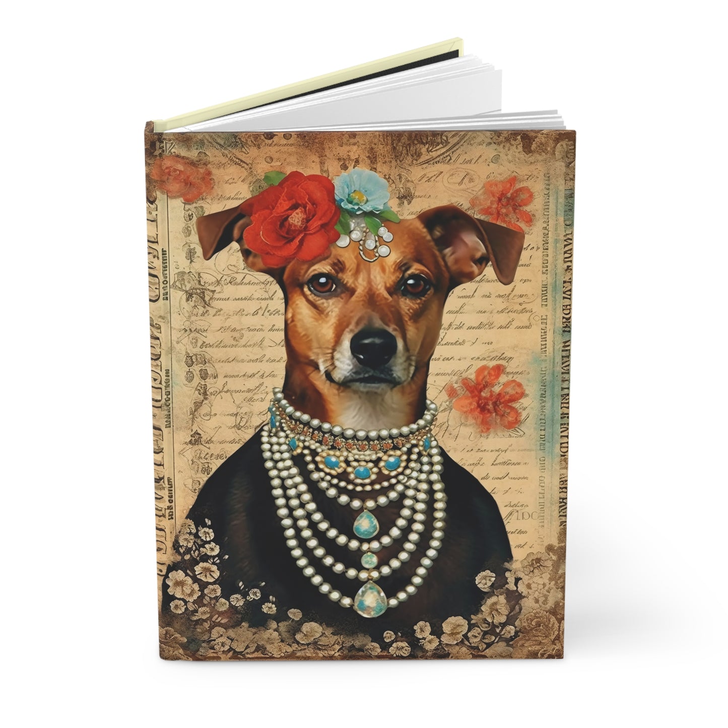 Hardcover Journal Notebook - Swanky Mutts in Jewels