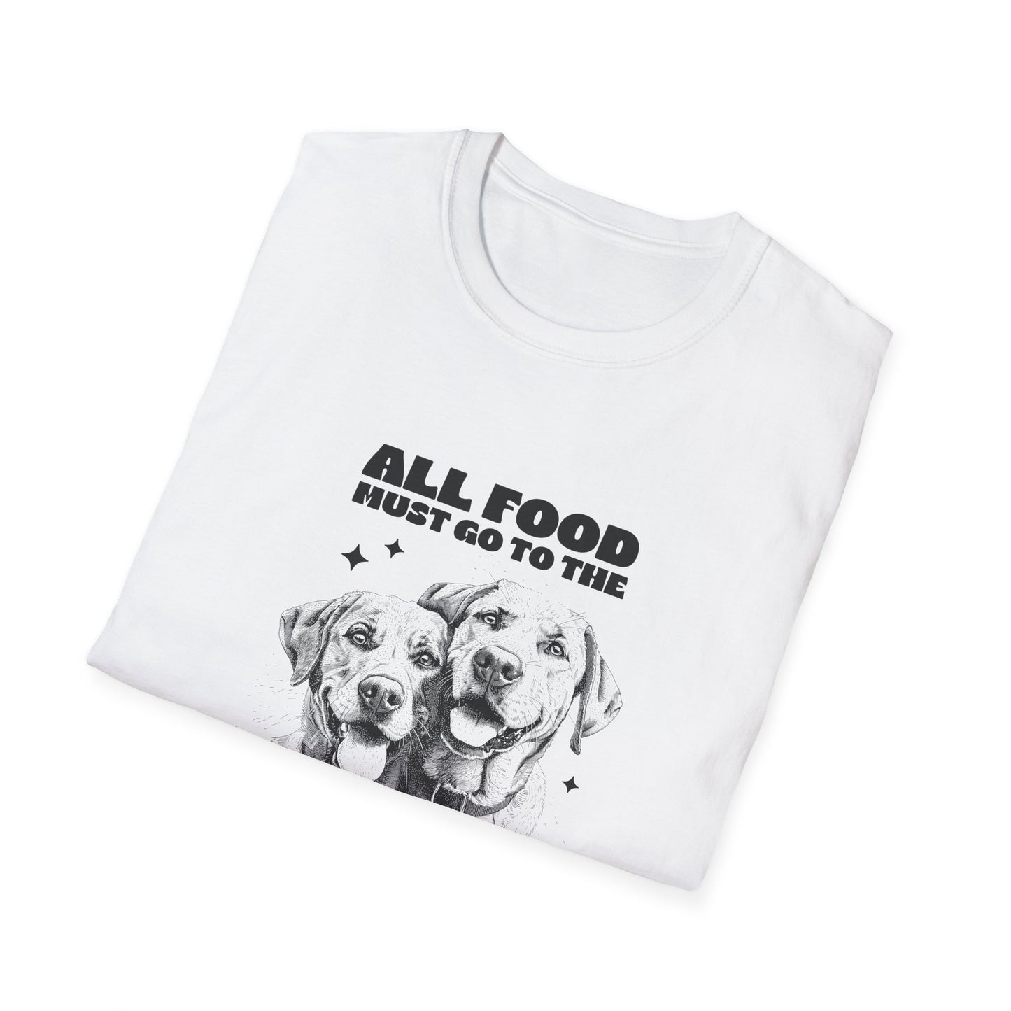 Dog Lover's Softstyle T-Shirt - All Food Must Go To The Lab For Testing