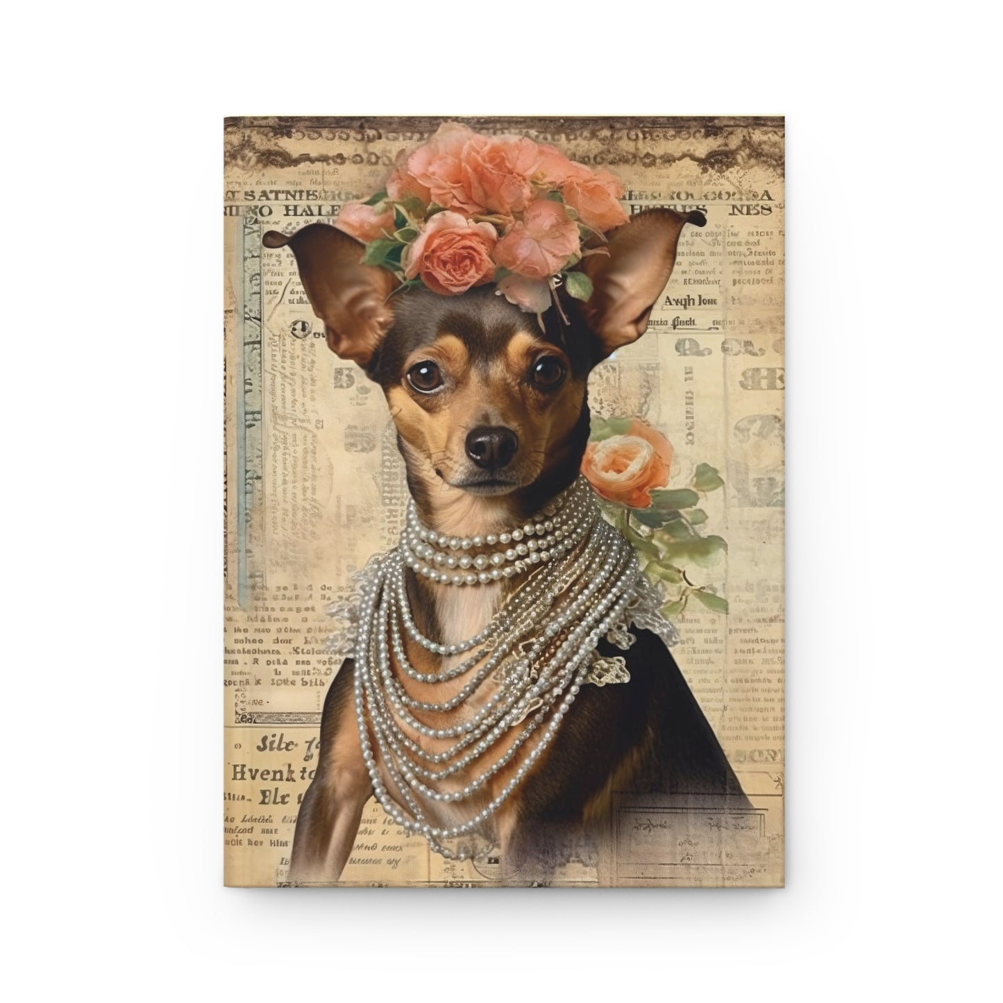 Hardcover Journal Notebook - Swanky Mutts in Jewels