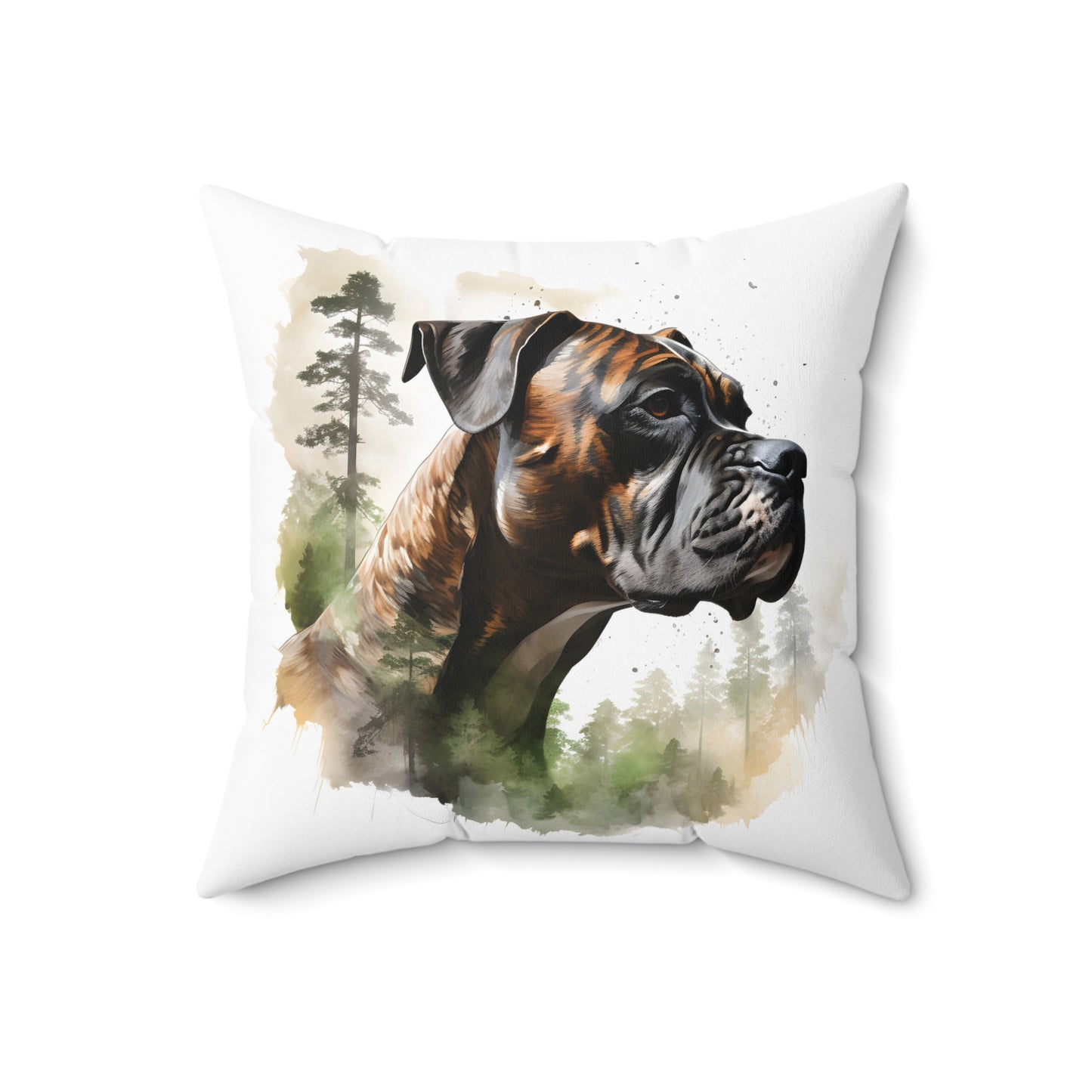 Watercolor Boxer Accent Pillow