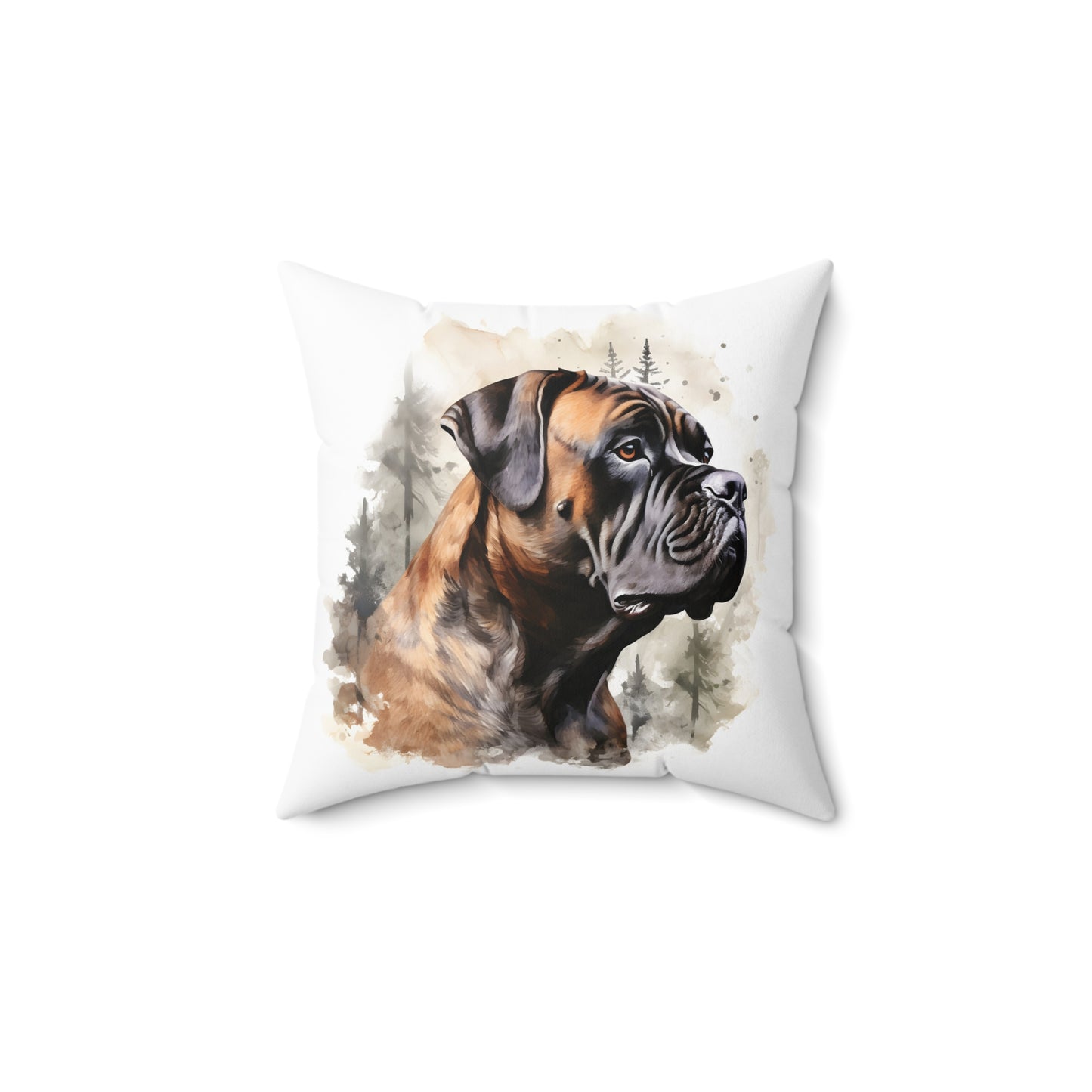 Watercolor Mastiff Accent Pillow