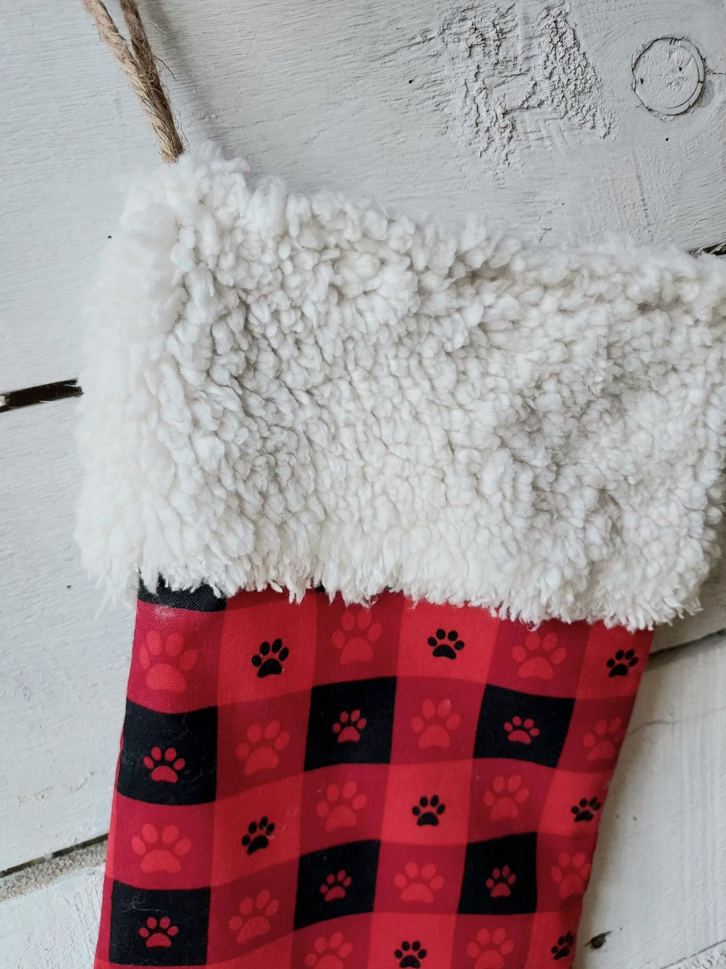 Christmas Stocking with Fleece Cuff - Handmade and Fully Lined