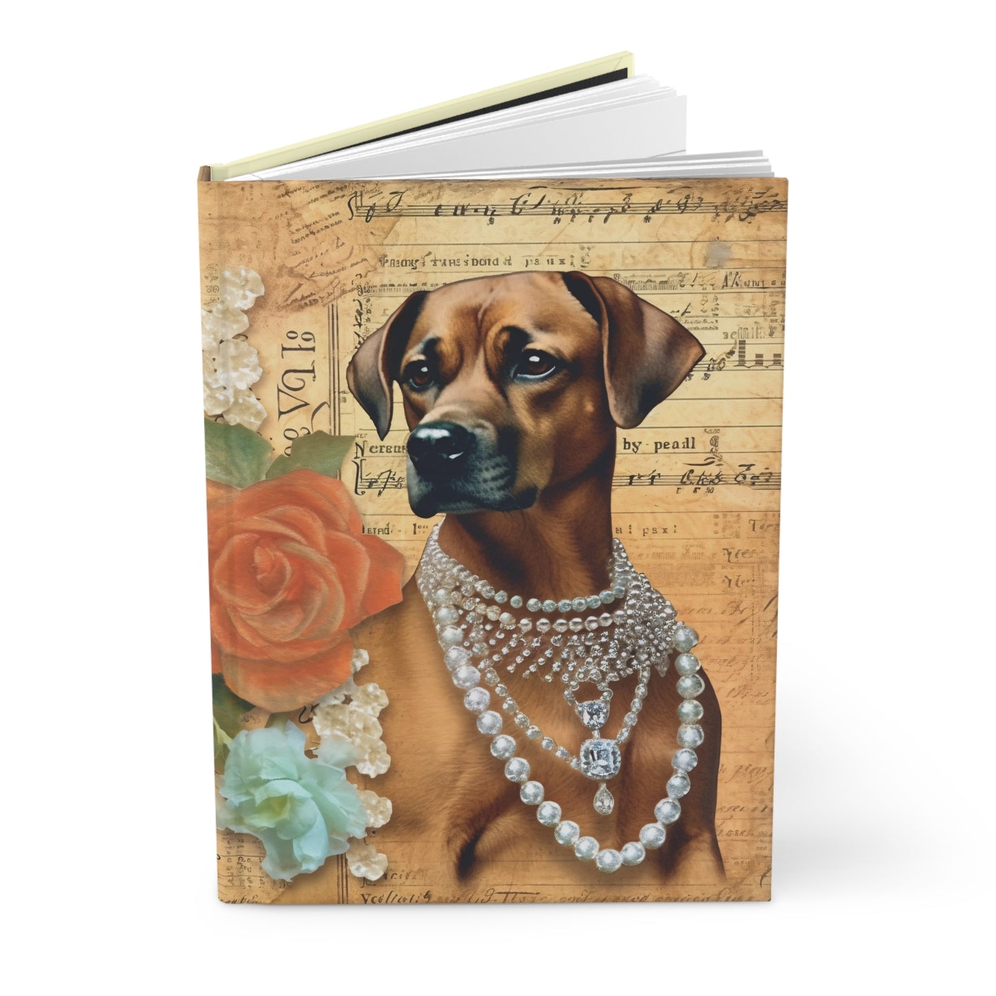 Hardcover Journal Notebook - Swanky Mutts in Jewels