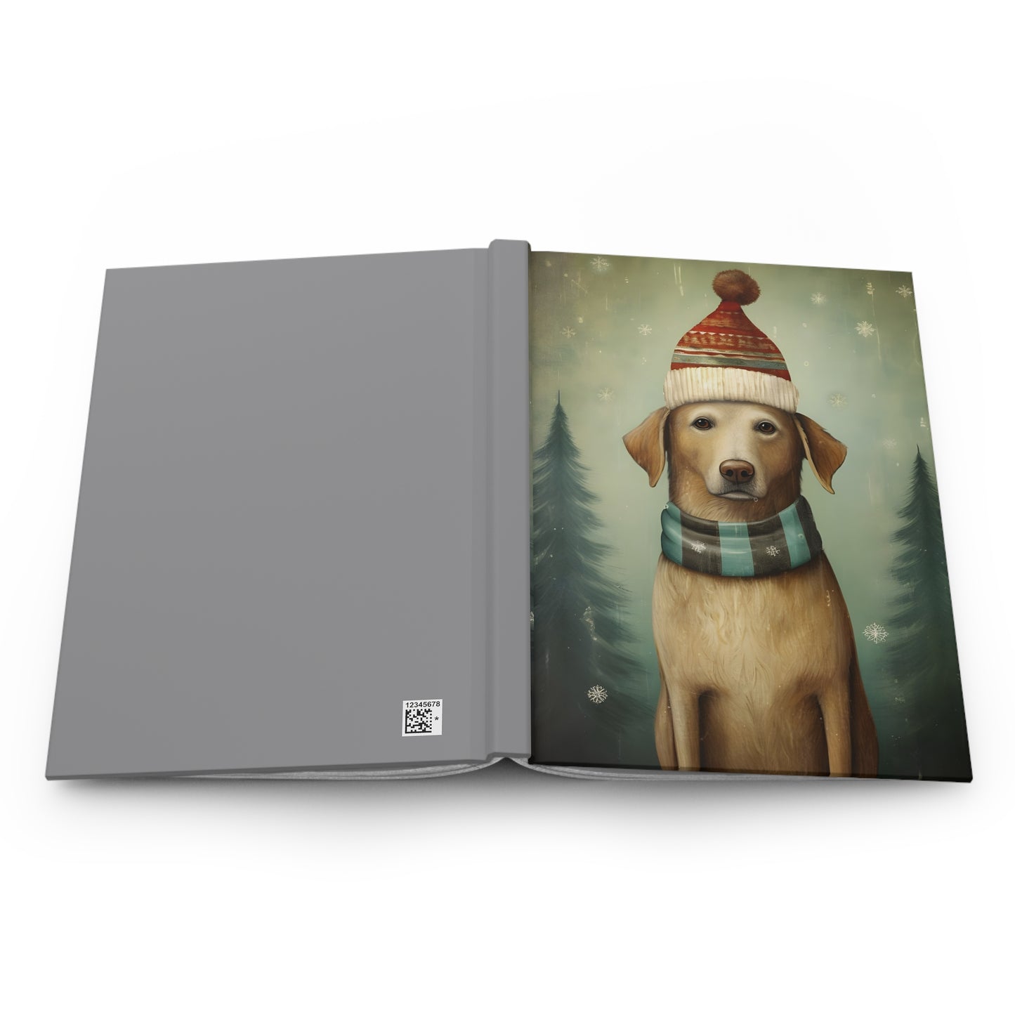 Quirky Christmas Labrador Retriever - Hardcover Journal Notebook