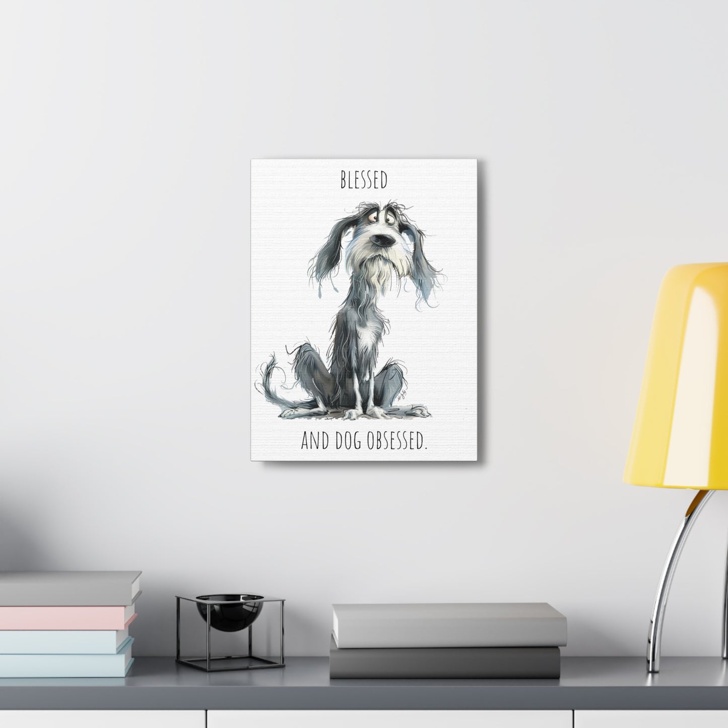 Canvas Gallery Wrap - Shaggy Dog Collection - Blessed And Dog Obsessed