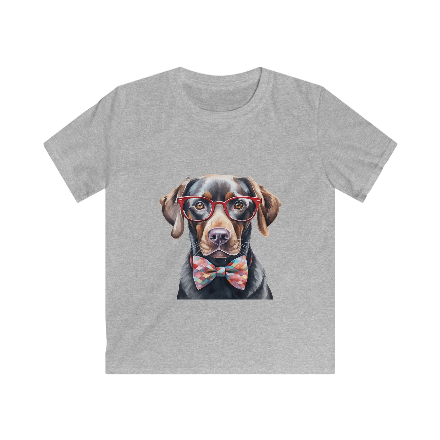 Kids Softstyle T- Shirt - Dog in Bow Tie