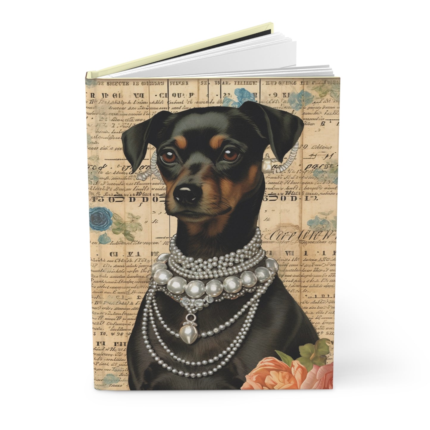 Hardcover Journal Notebook - Swanky Mutts in Jewels