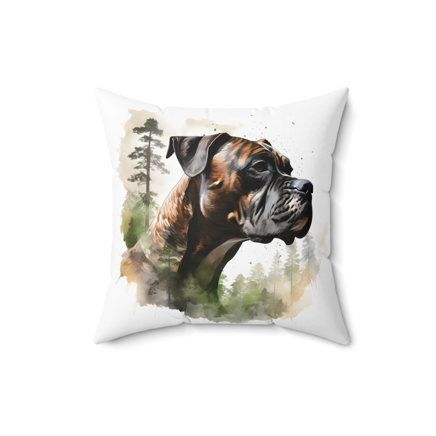 Watercolor Boxer Accent Pillow