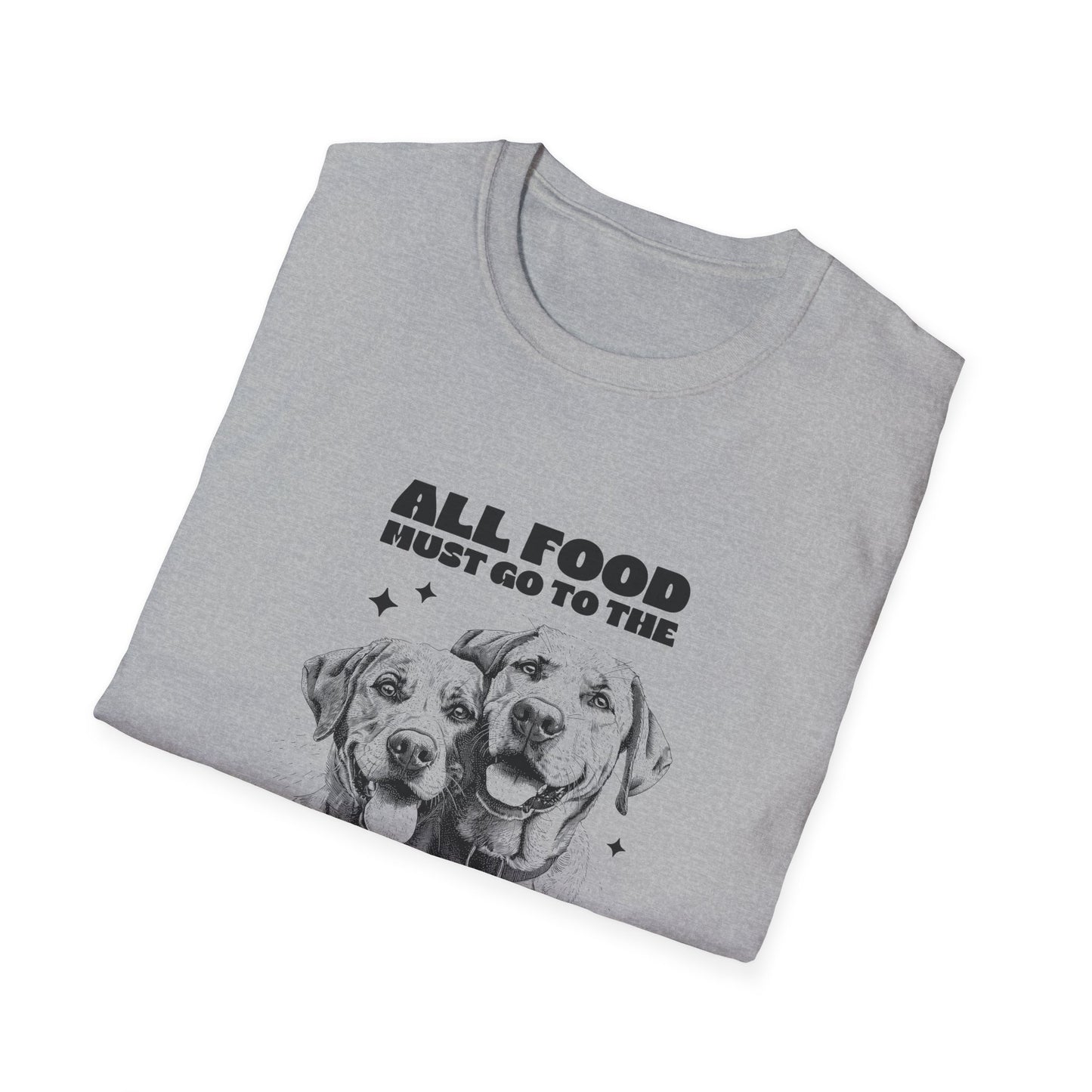 Dog Lover's Softstyle T-Shirt - All Food Must Go To The Lab For Testing