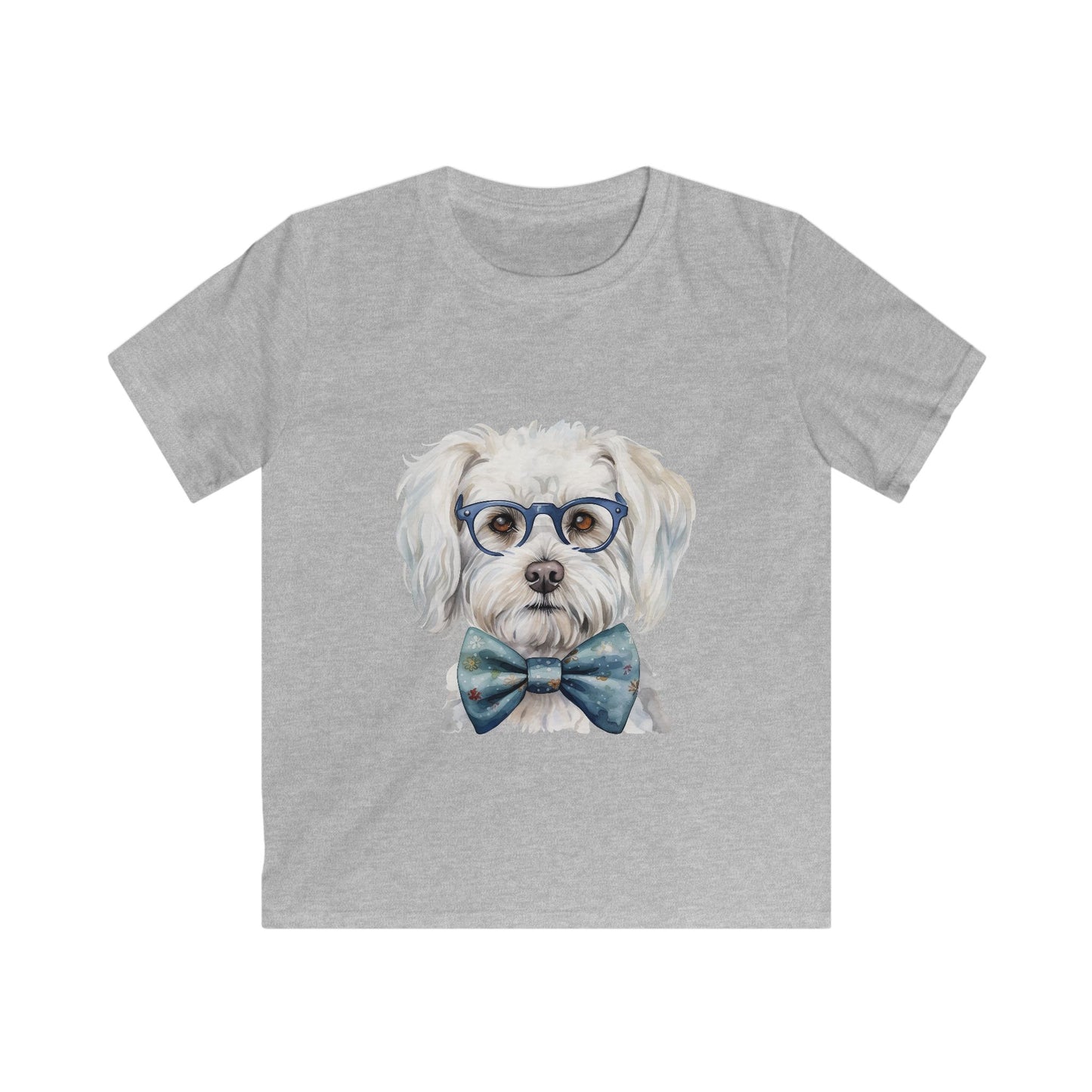 Kids Softstyle T- Shirt - Dog in a Bow Tie