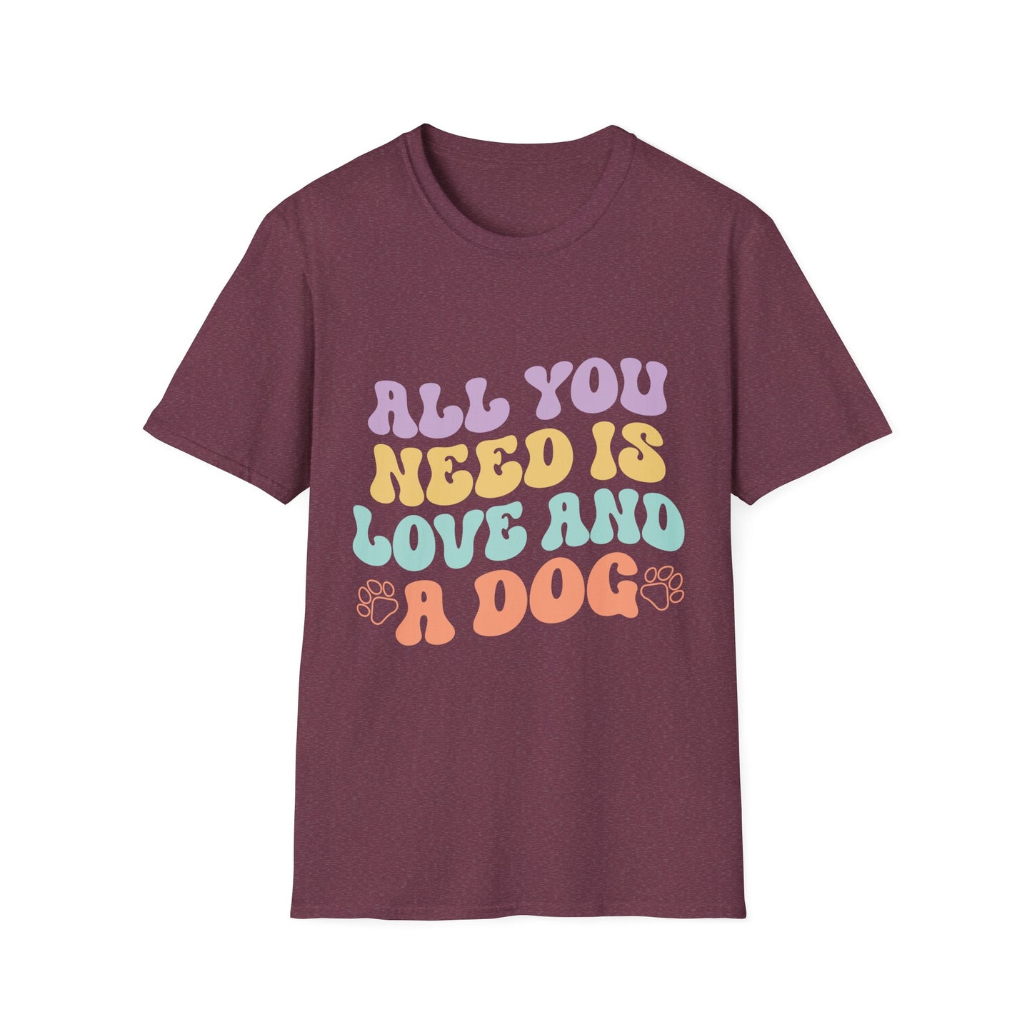 Dog Lover's Softstyle T-Shirt - All You Need is Love and a Dog