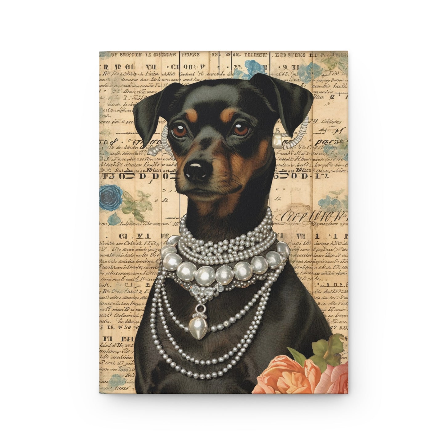 Hardcover Journal Notebook - Swanky Mutts in Jewels