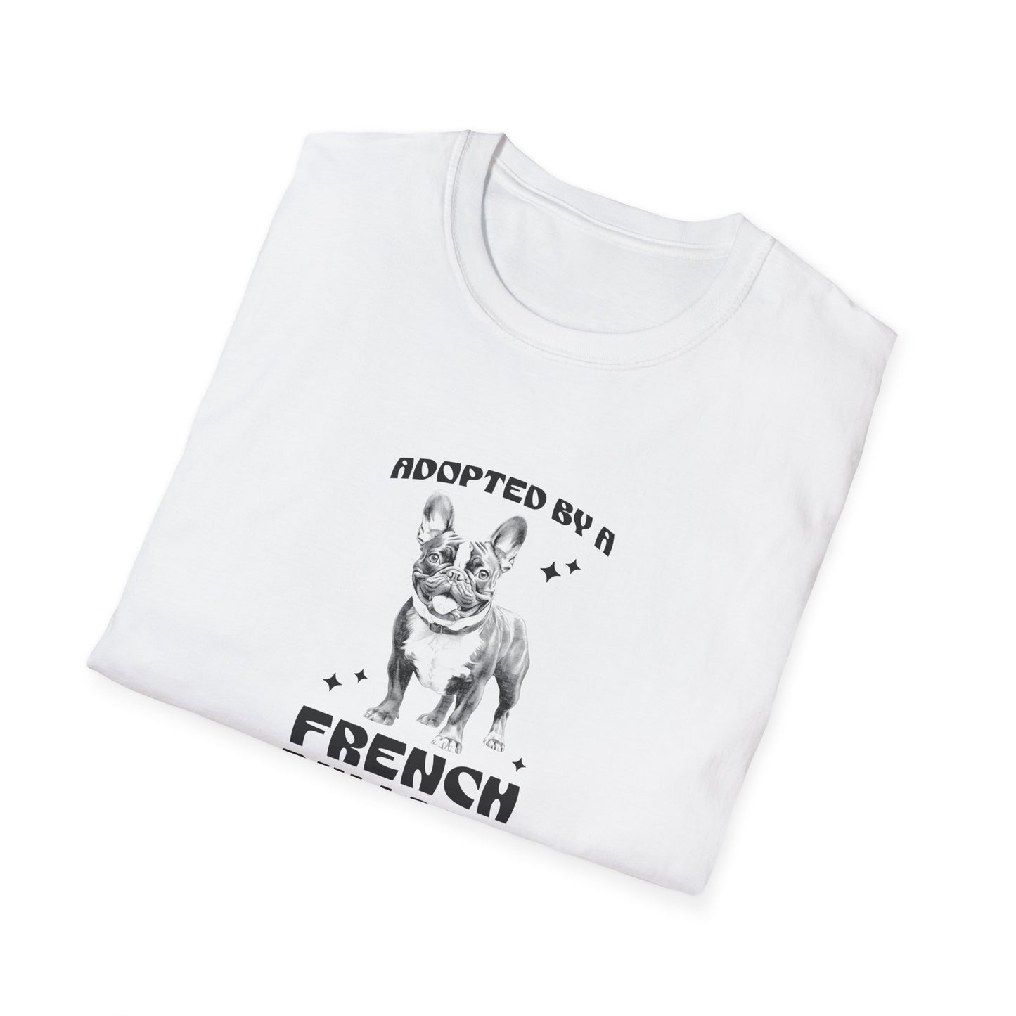 Dog Lover's Softstyle T-Shirt - Adopted by a French Bulldog