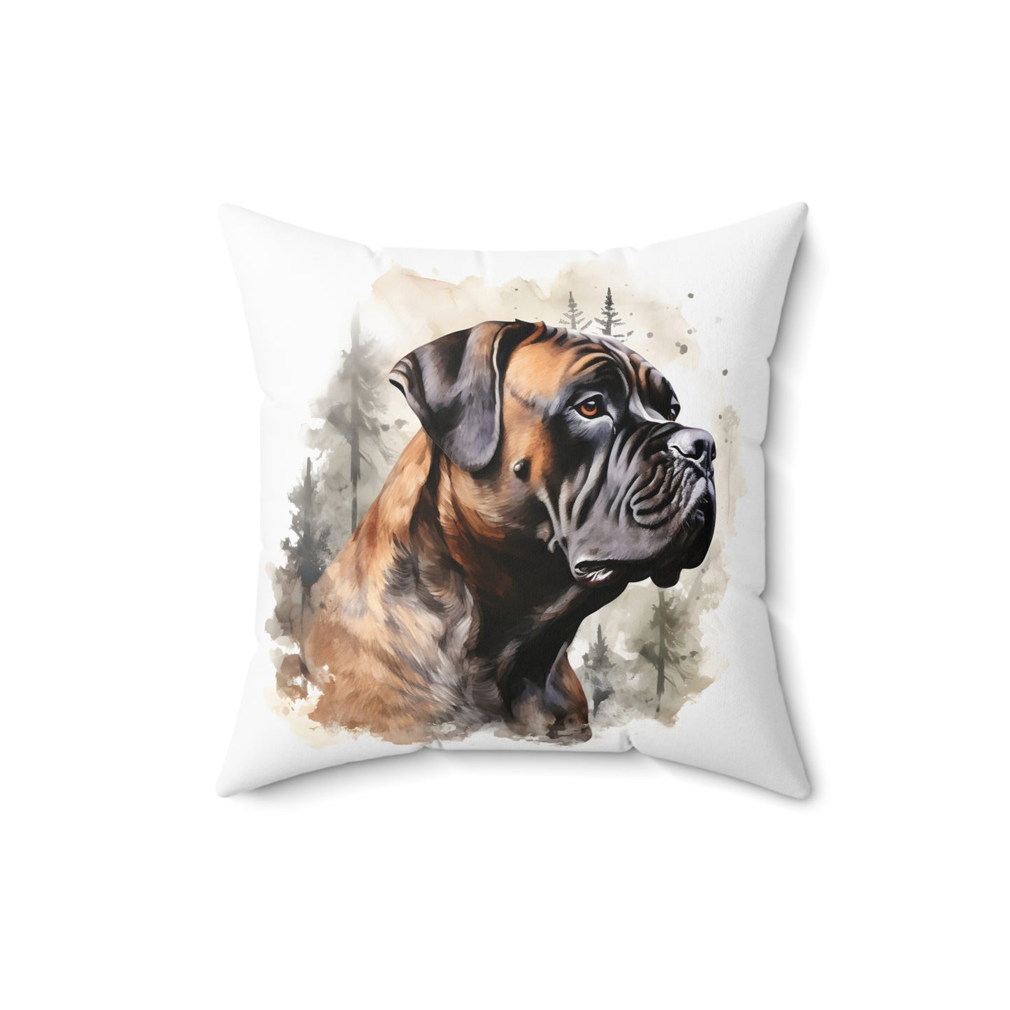 Watercolor Mastiff Accent Pillow